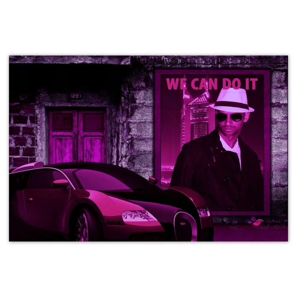 

Plakat 93x62 Fioletowe Bugatti