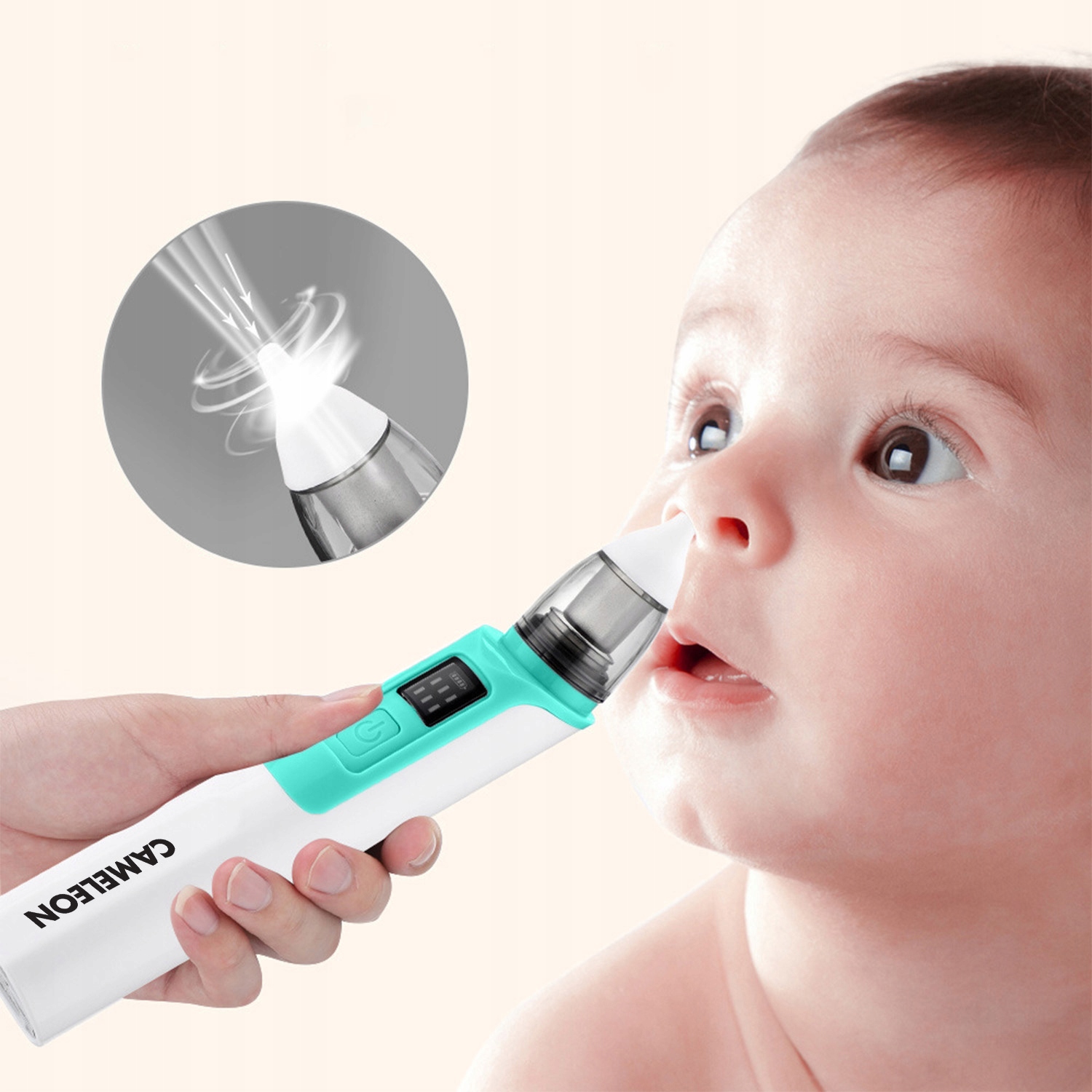 ASPIRATOR DO NOSA uszu elektryczny odkurzacz ODCIĄGACZ KATARU regulacja moc Model ZLY-018-BLUE