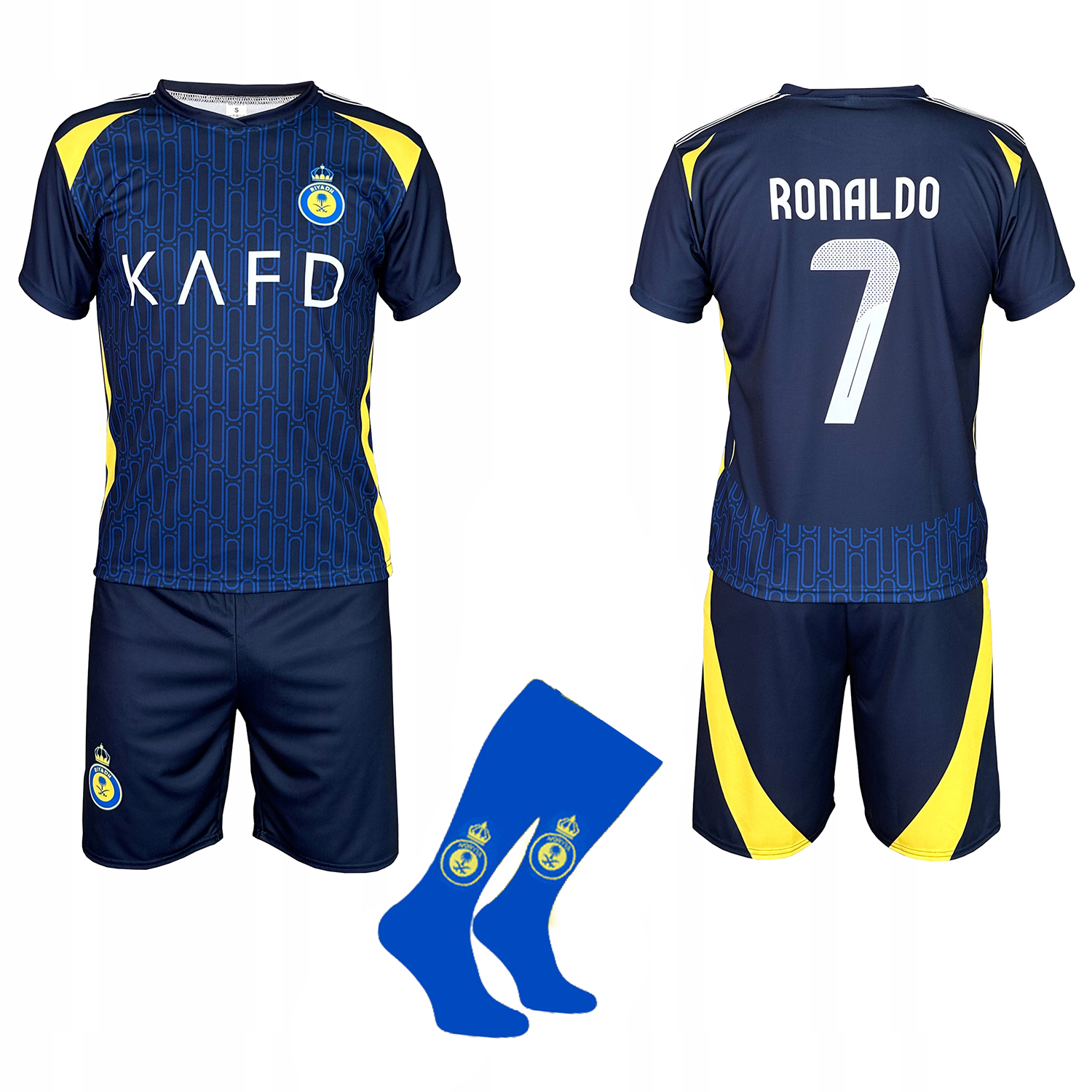 Komplet piłkarski z getrami zestaw 3w1 Numer 7 158