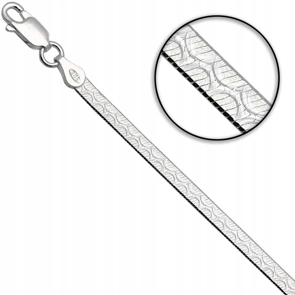 

Bransoletka srebrna taśma 19cm 3.4mm 925