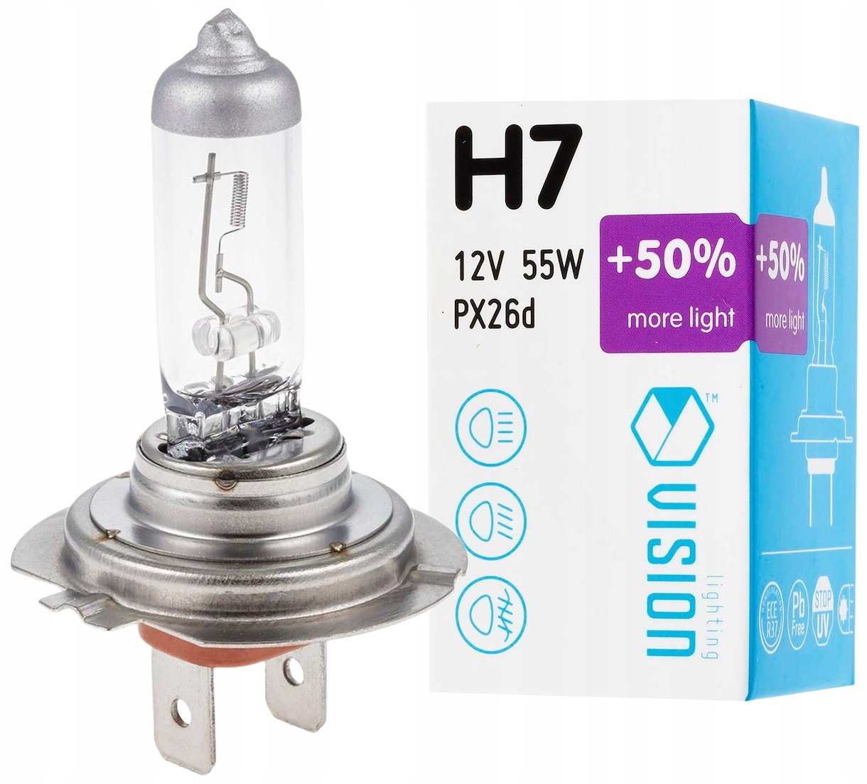 Żarówka H7 12V 55W PX26d Vision 50%