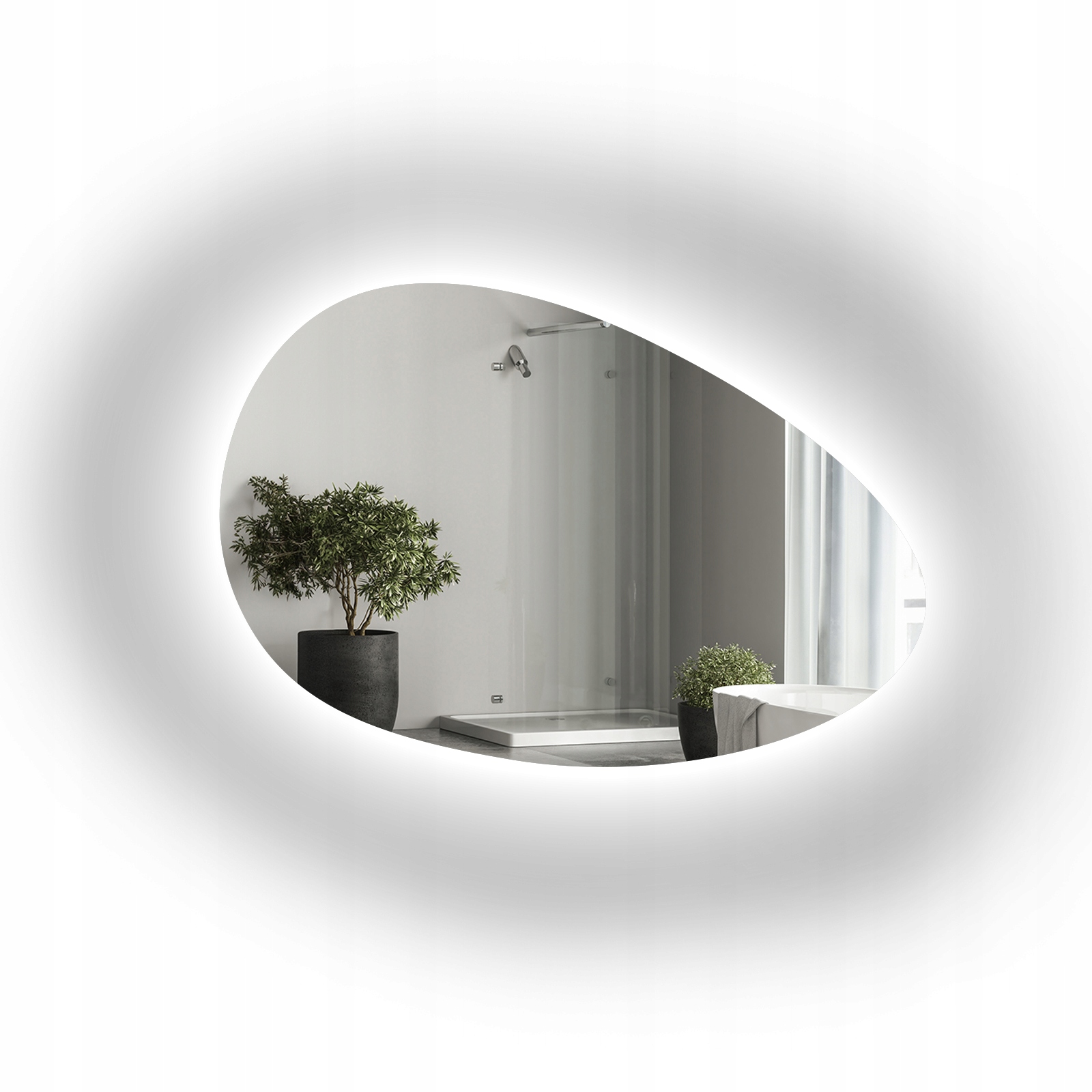 Zrcadlo nepravidelného tvaru Zyta s Led podsvícením 103x70