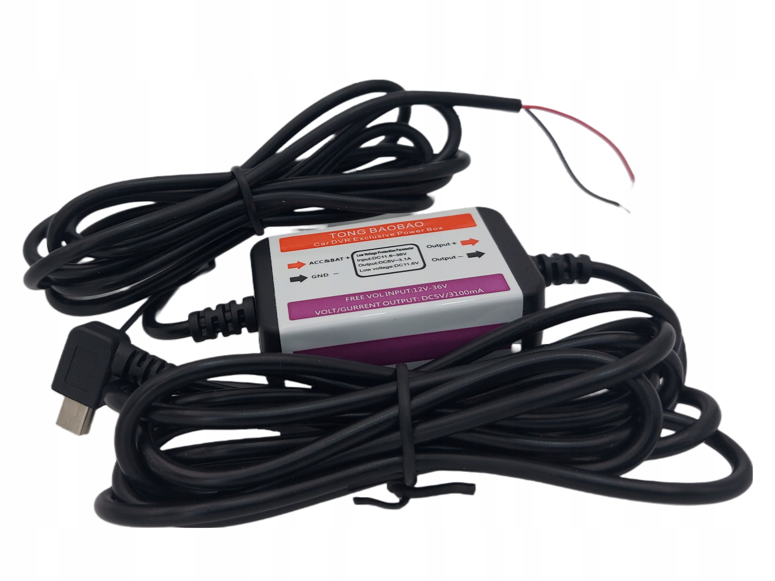 ZASILACZ TRYBU PARKINGOWEGO BATERIA DO KAMERY SAMOCHODOWEJ miniUSB Kod producenta 799088