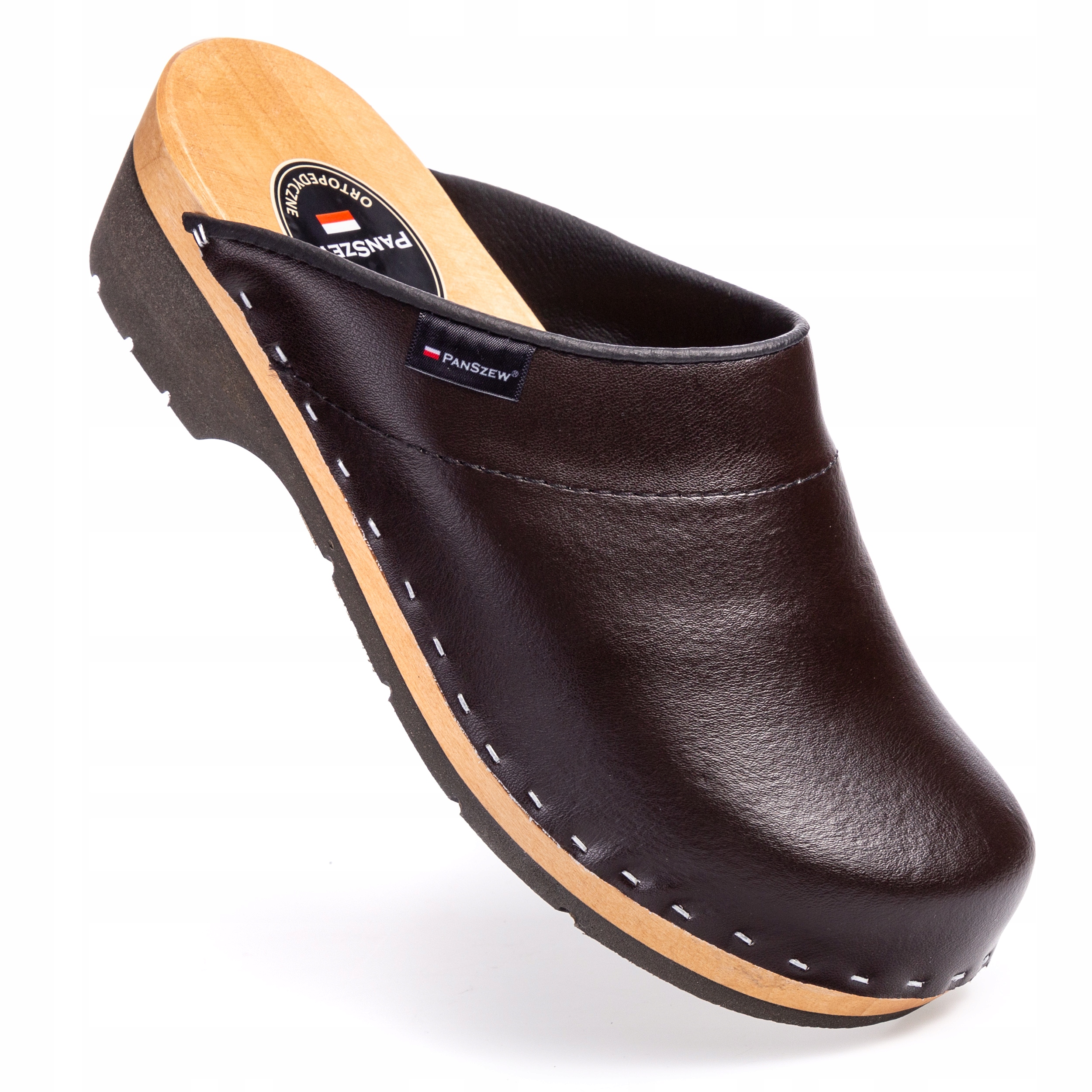 Pánské kožené dřeváky, ortopedické chodítka 40-46 PanSzew