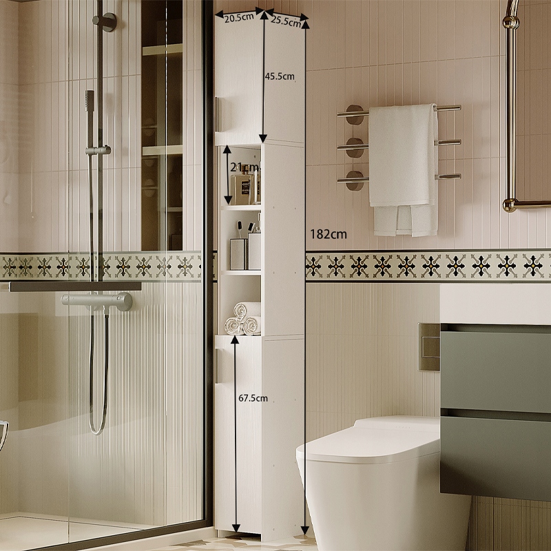 REGAŁ ŁAZIENKOWY STOJĄCY SZAFA BIAŁY LOFT SZAFKA PÓŁKA SŁUPEK WYSOKI 182 CM Typ stojące