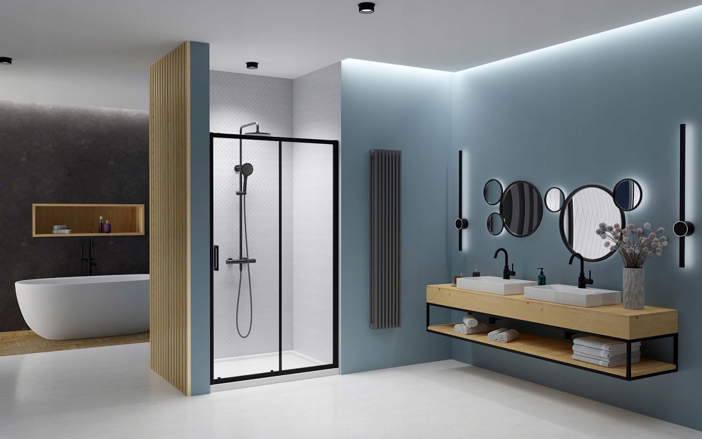 Drzwi prysznic Premium Pro Black DWJ 130 RADAWAY R Marka Radaway