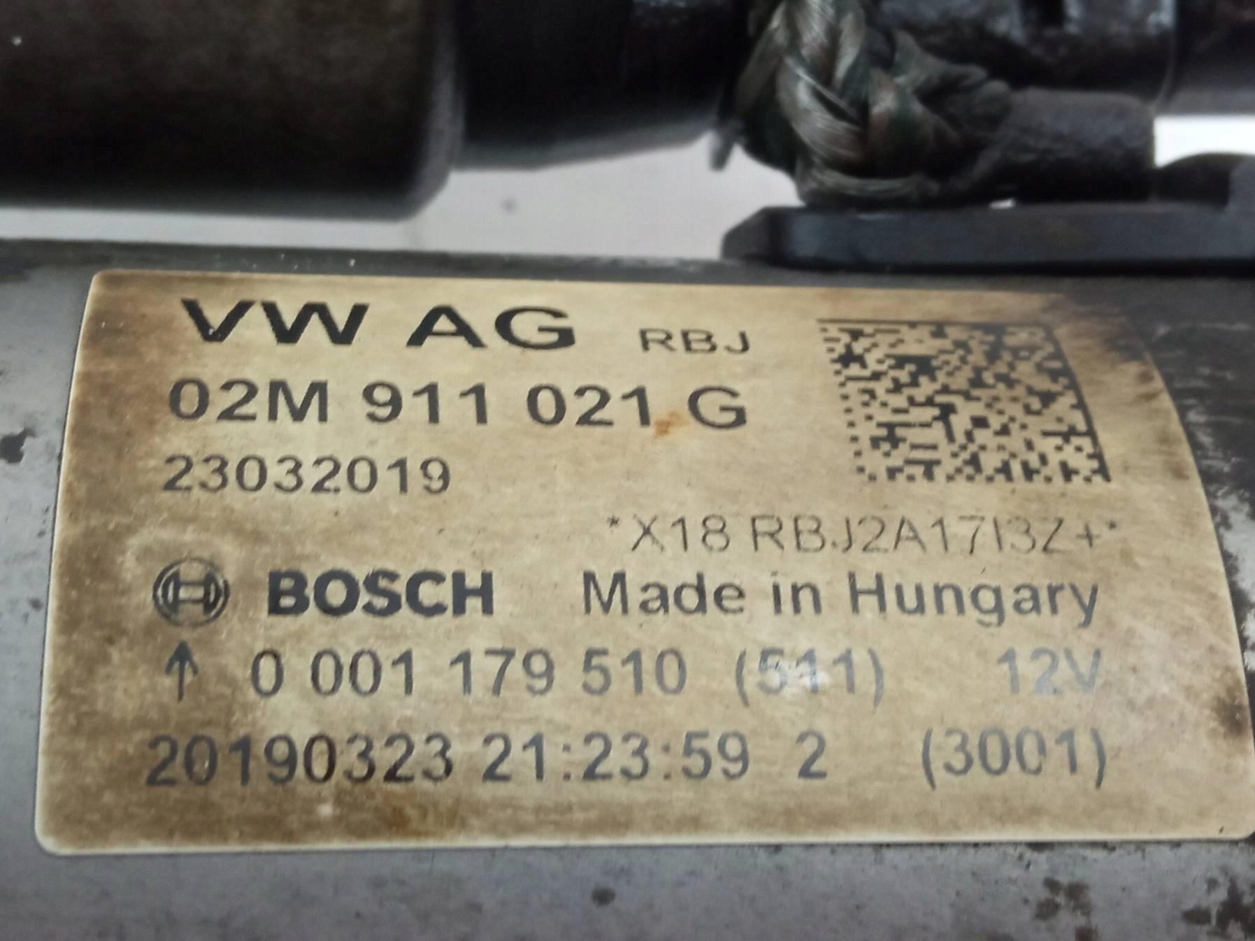 starter 02M911021AG 1.0 MPI Skoda Fabia III (2014- )