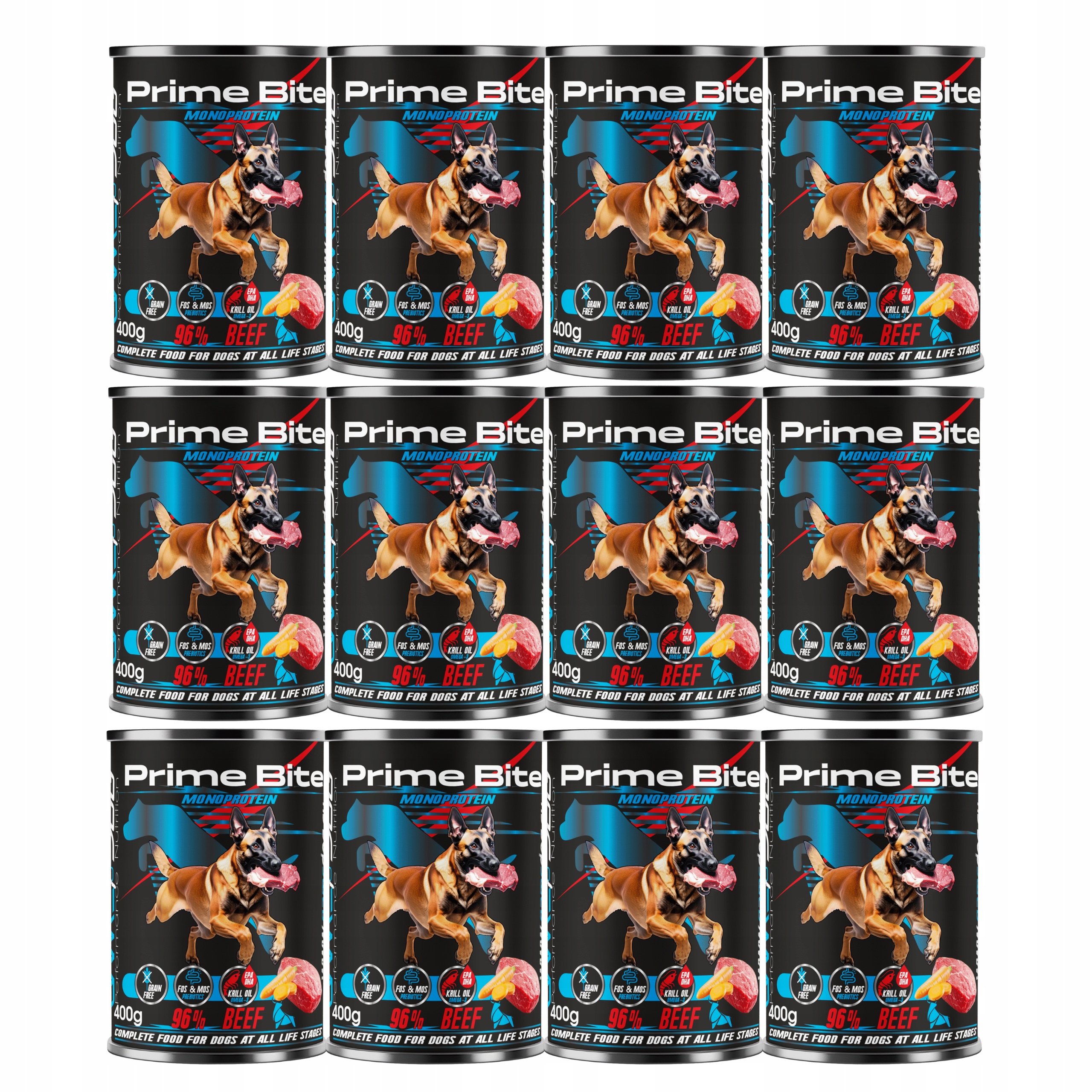 Game Dog Prime Bite Monoprotein vlhké krmivo pro psy hovězí 12 x 400 g