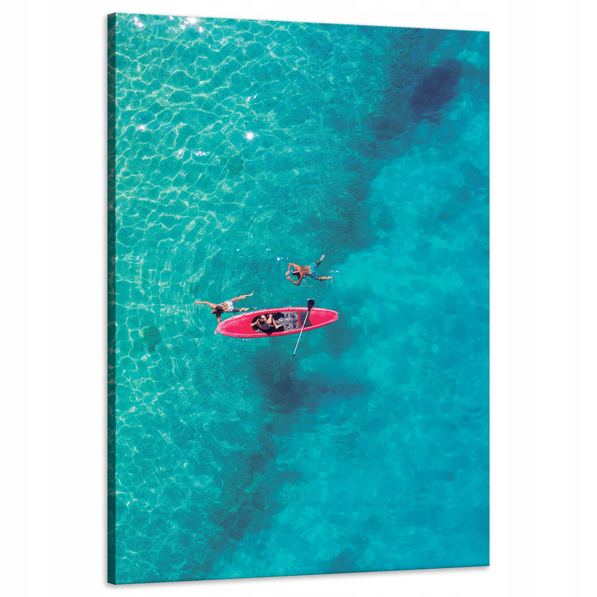 Obraz na plátně Kajak Lidé Slunce Voda Dovolená 60x90 cm