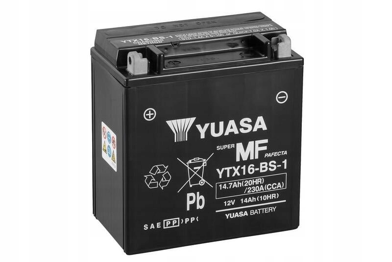 Bezúdržbová batéria Yuasa s kyselinou YTX16-BS-1 YTX16-BS-1