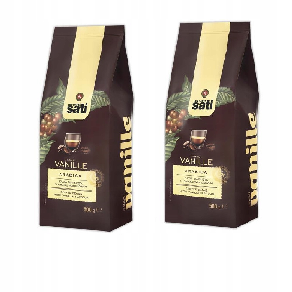 Zestaw 2 x 500g Kawa Sati ziarnista waniliowa