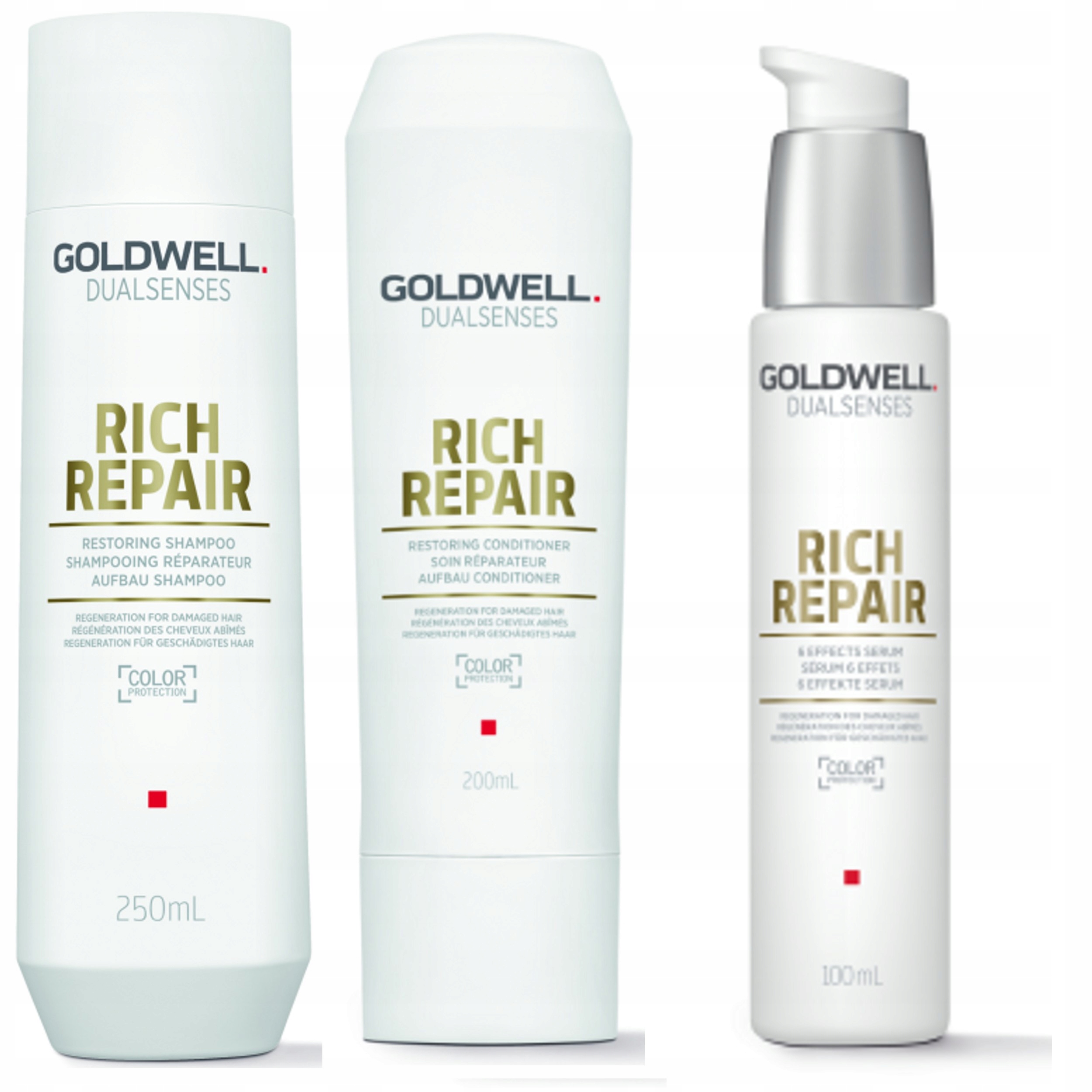 Dualsenses Rich Repair zestaw: szampon 250 ml + odżywka 200 ml + serum 100 ml