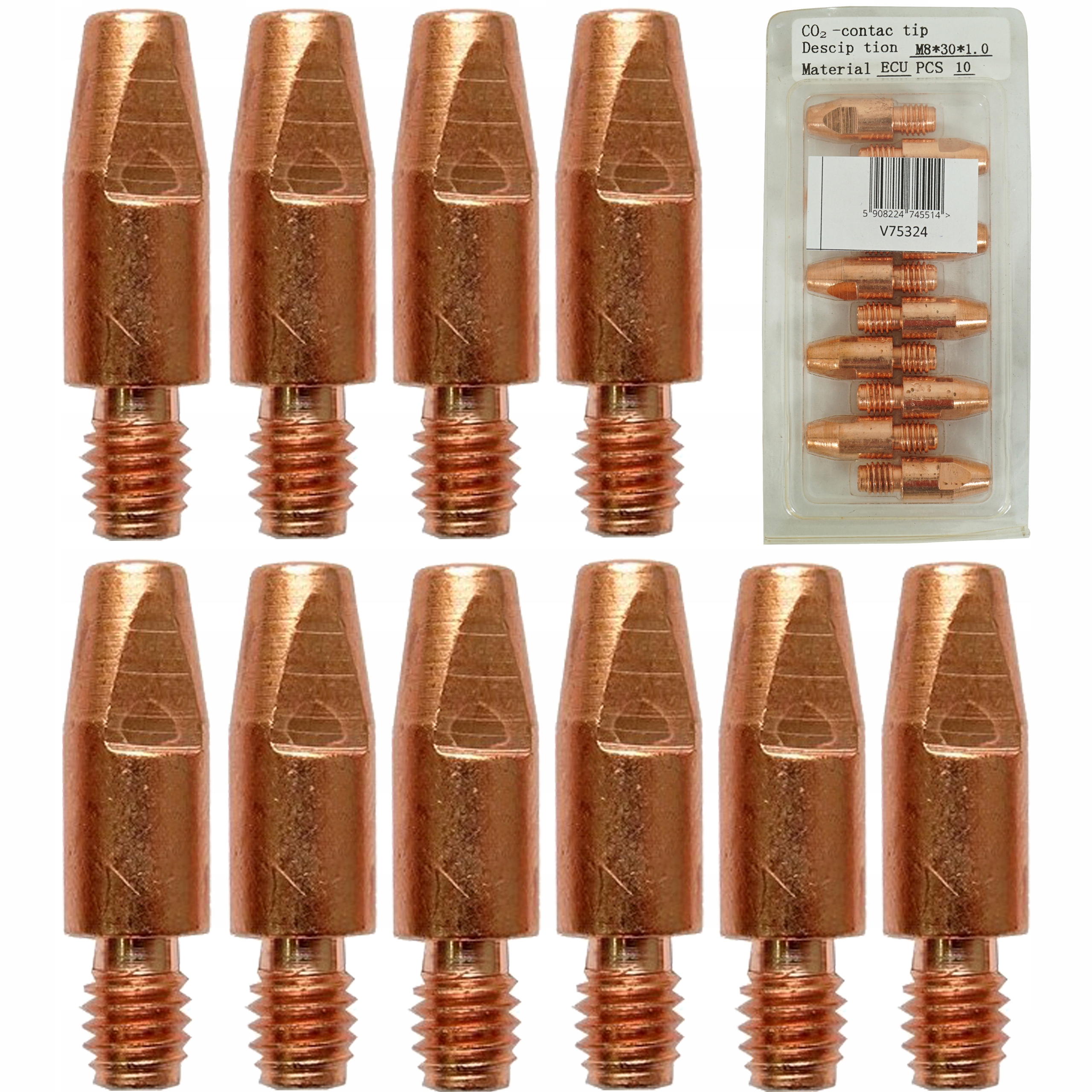 

Końcówka Prądowa MB401 MB501 Fi 1.0 Mig 10 Szt
