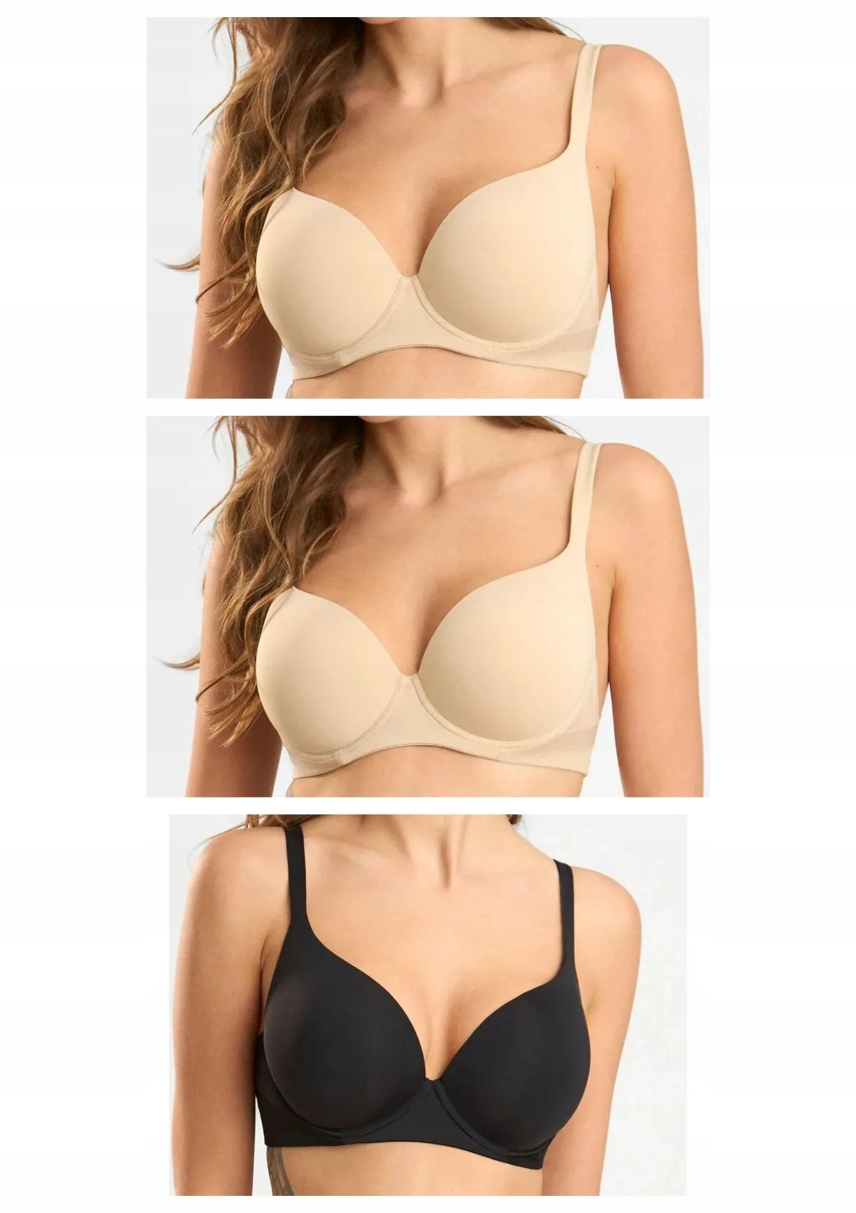 Lormar Plunge Extra 1907 podprsenka 3 ks 2x béžová černá 85C
