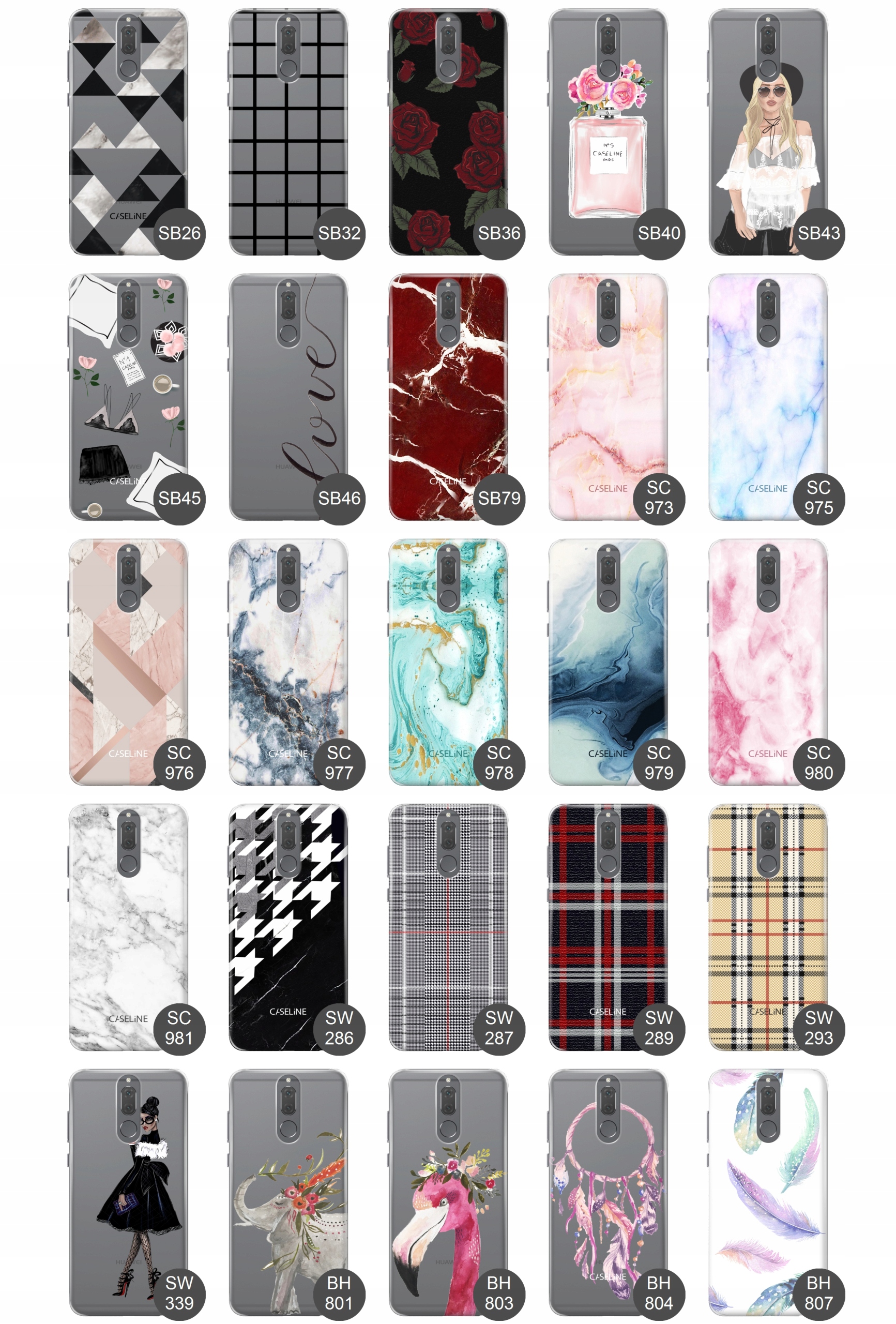 Etui do Huawei Mate 10 LITE guma wzory