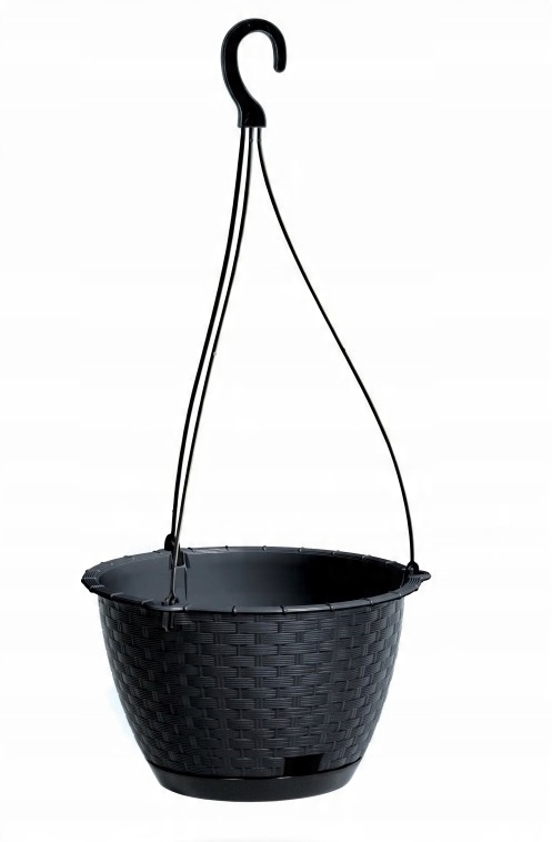 

Donica Wisząca Ratolla Round Rattan Antracyt 24CM