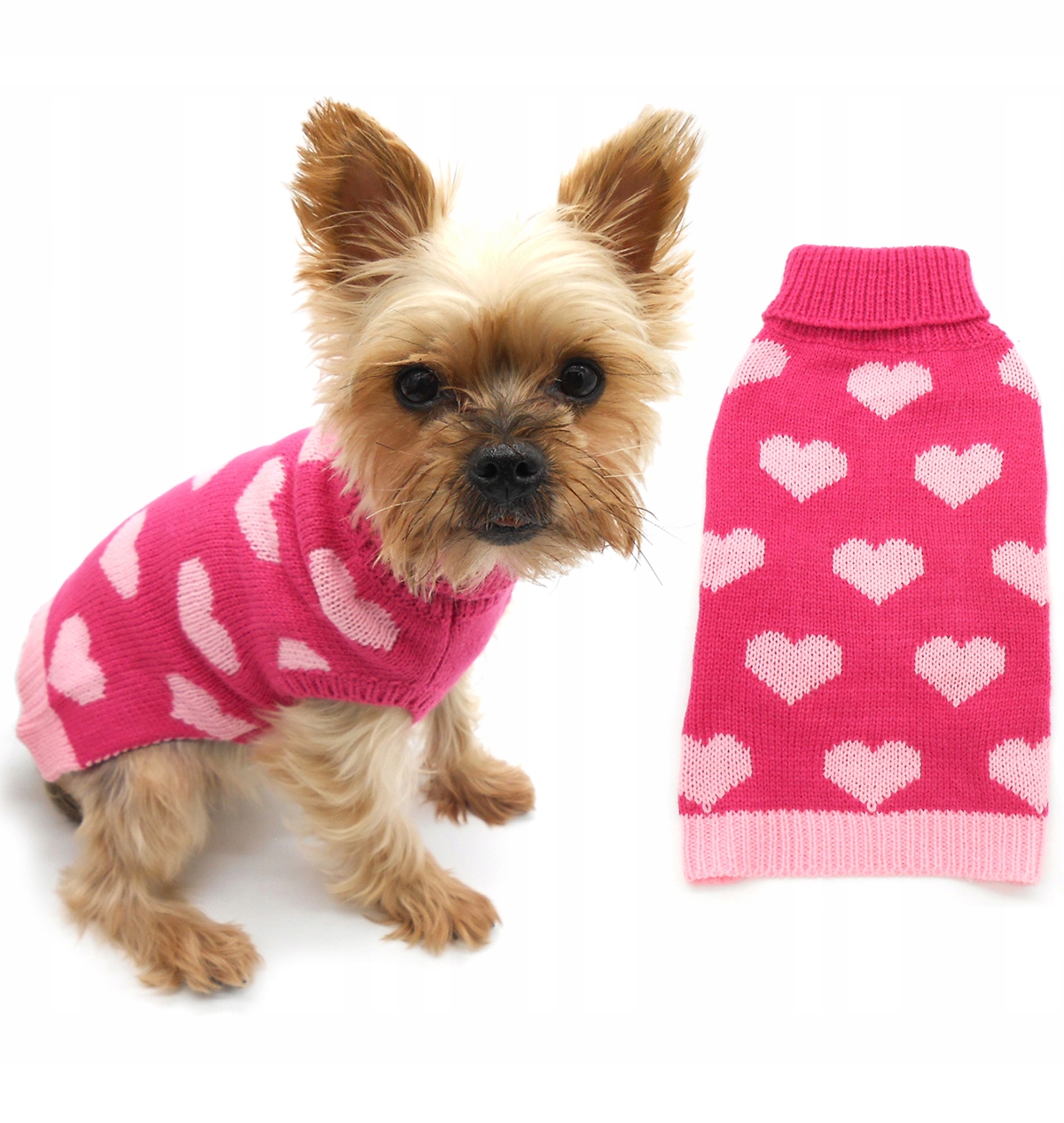 

Sweterek Ubranko Dla Psa York Pinczer M 30CM Serca