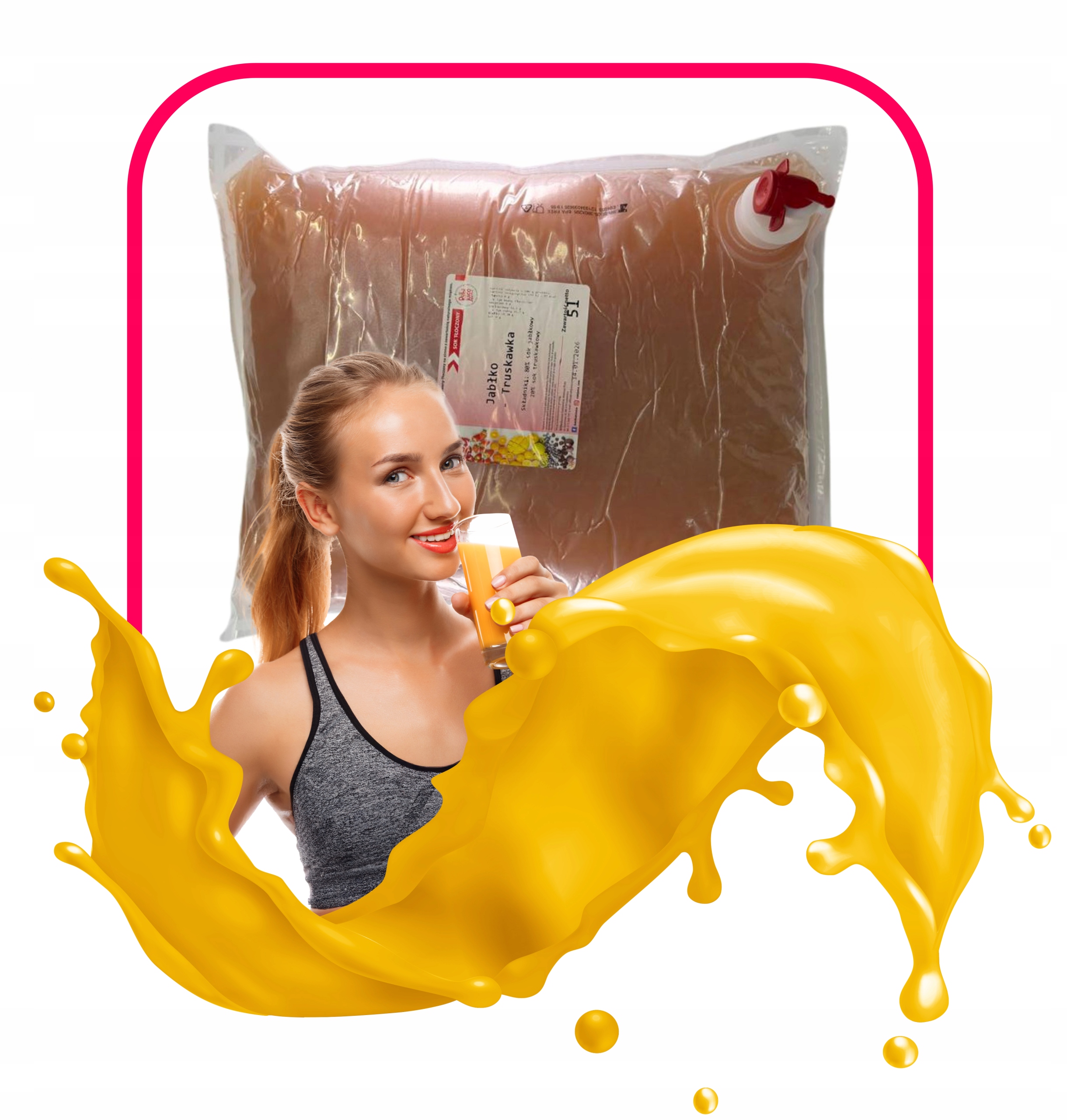 SOK JABŁKO-TRUSKAWKA 80%-20% 5L RUBI JUICE NFC