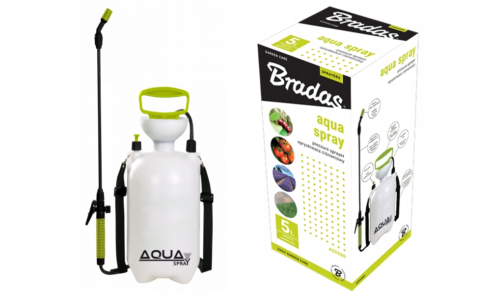 OPRYSKIWACZ CIŚNIENIOWY RĘCZNY OGRODOWY DO OPRYSKU Z LANCA + WĄŻ 5L Waga narzędzia 2 kg