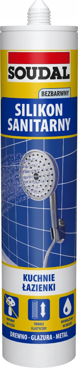 SOUDAL санитарный силикон бесцветный 280мл