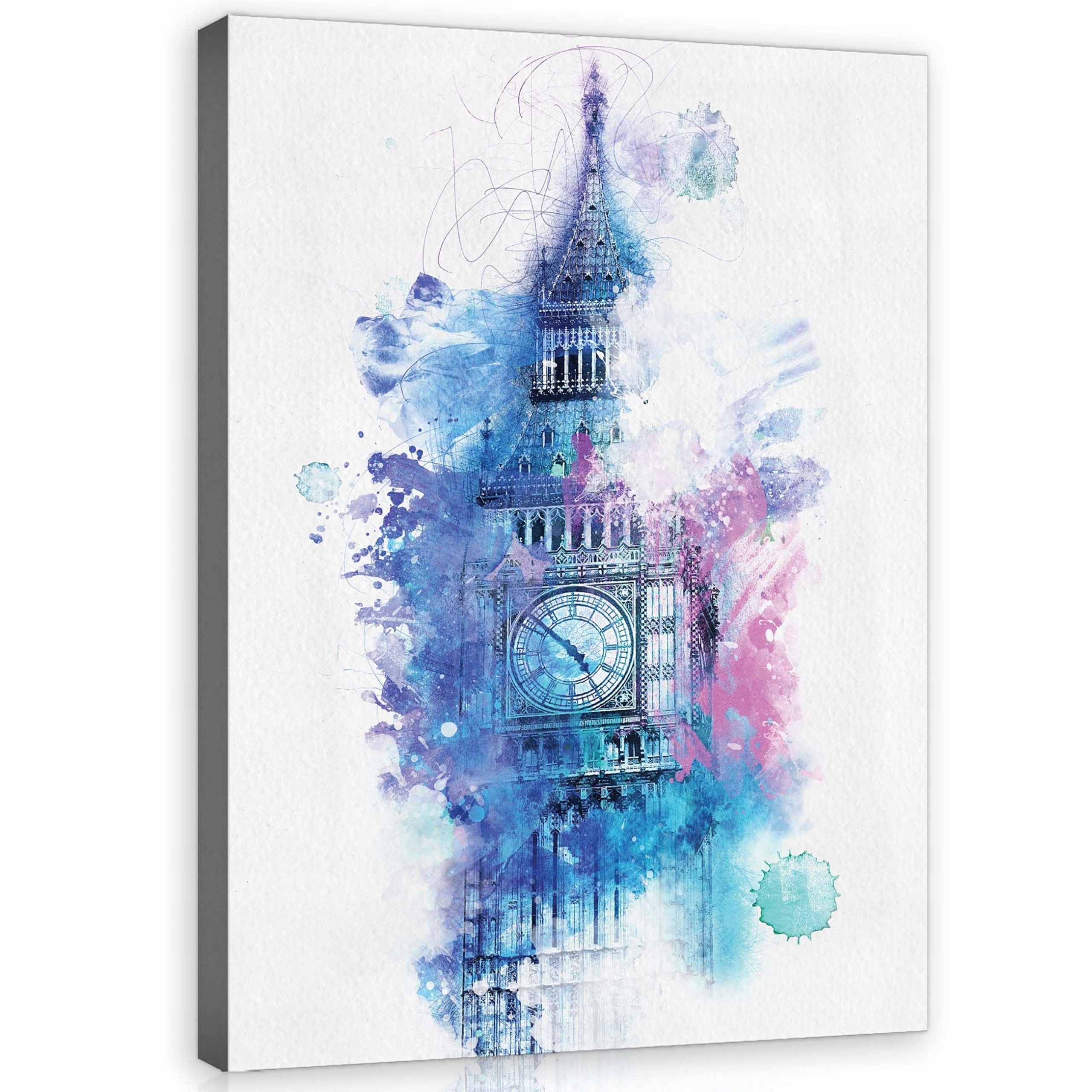 Obraz 75x100 Big Ben Londýn akvarel moderní umění ikonický modrý