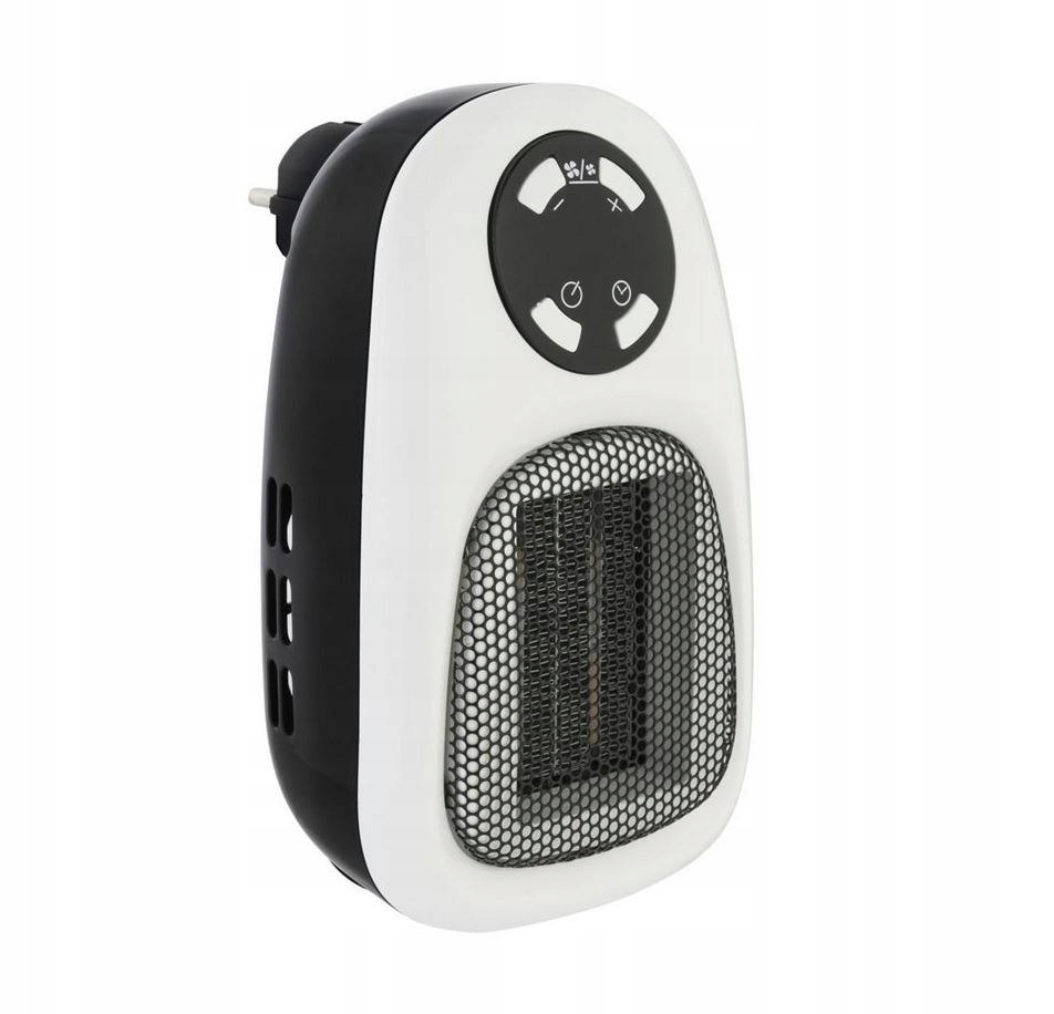 Termoventilátor 500W cestovní malý, lehký, černobílý