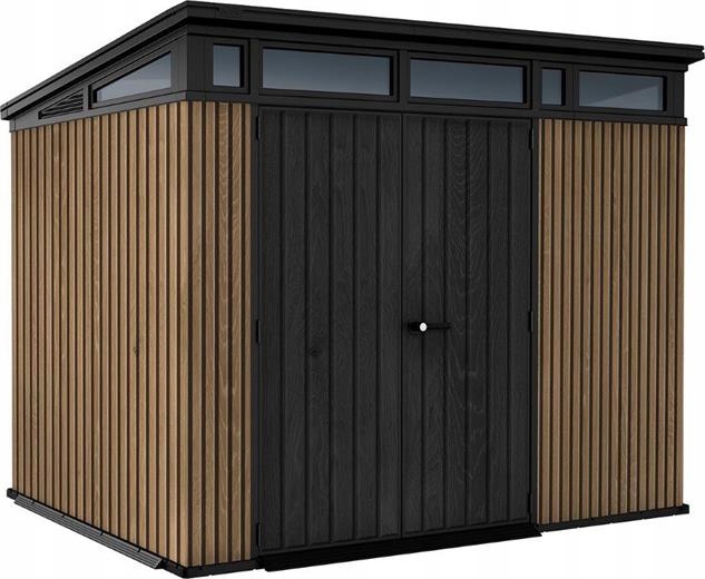 Domek ogrodowy Keter PENT Signature 9x7 Vertical brązowy z podłogą