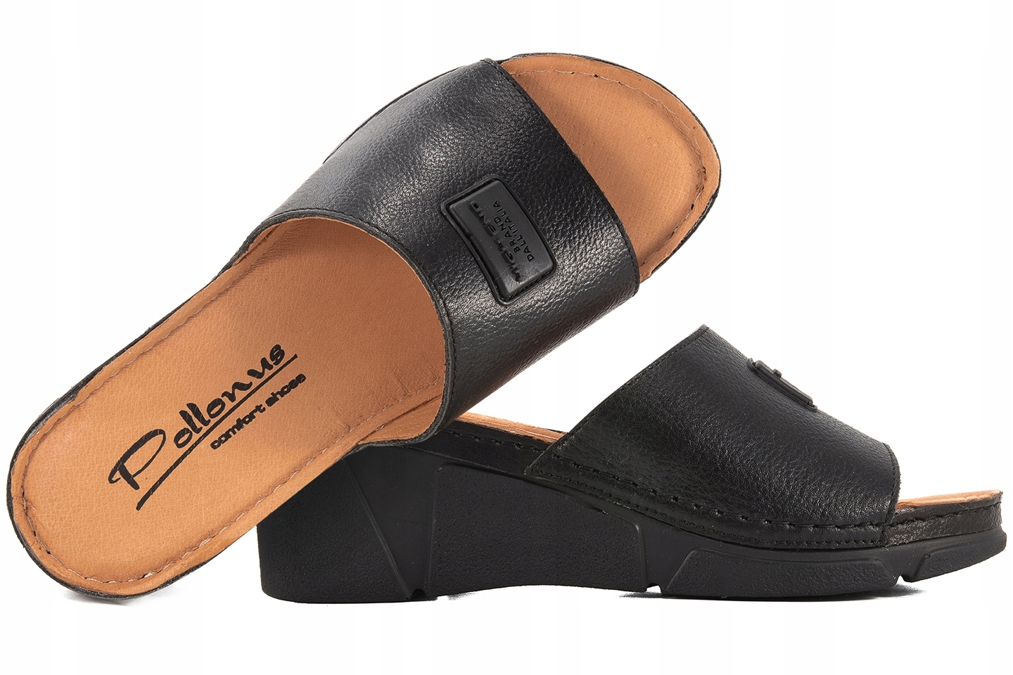 Pollonus 1526 Nazouváky Komfort Koturn Pu černé 37 Černá