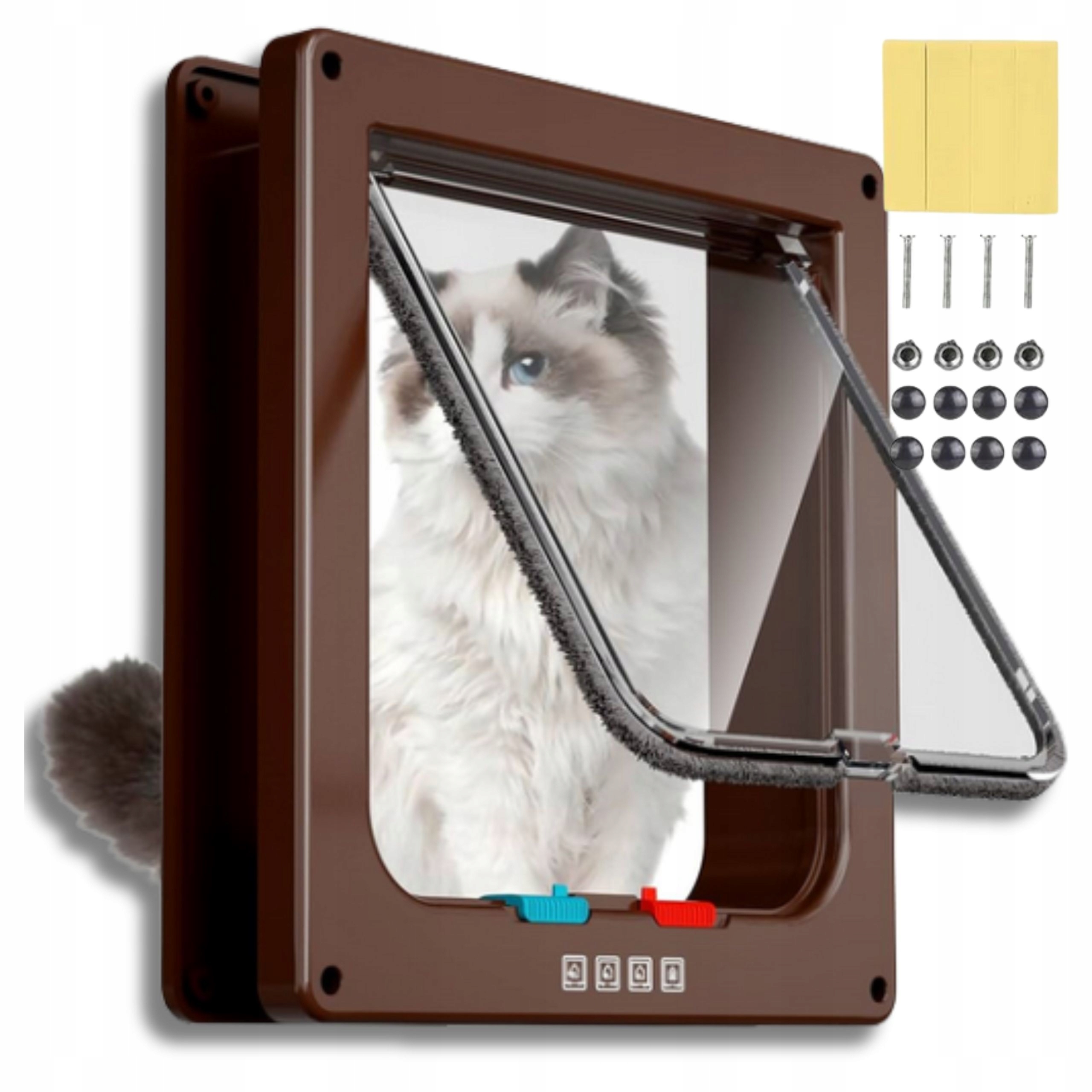 DRZWICZKI WAHADŁOWE DLA KOTA PSA TUNEL Z KLAPKĄ DO DRZWI WEJŚCIE FURTKA