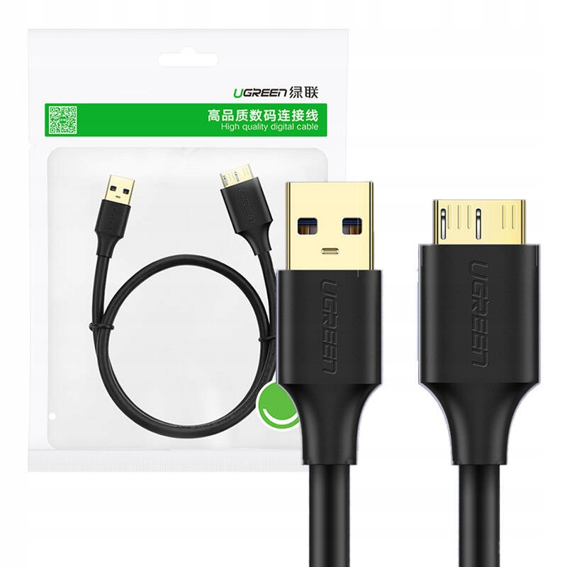Ugreen Mocny Przewód Kabel Do Dysku Usb 3.0 Do Microusb-b 3.0 5GBPS 2,1A 1M