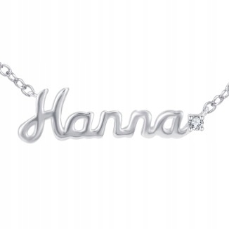 Stříbrný Náhrdelník Řetízek S Přívěskem Jméno Hanna, Elegantní Design