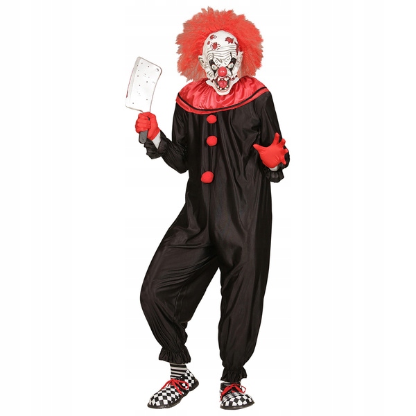 Kostým Vražedný Klaun Černý Horor Halloween XL
