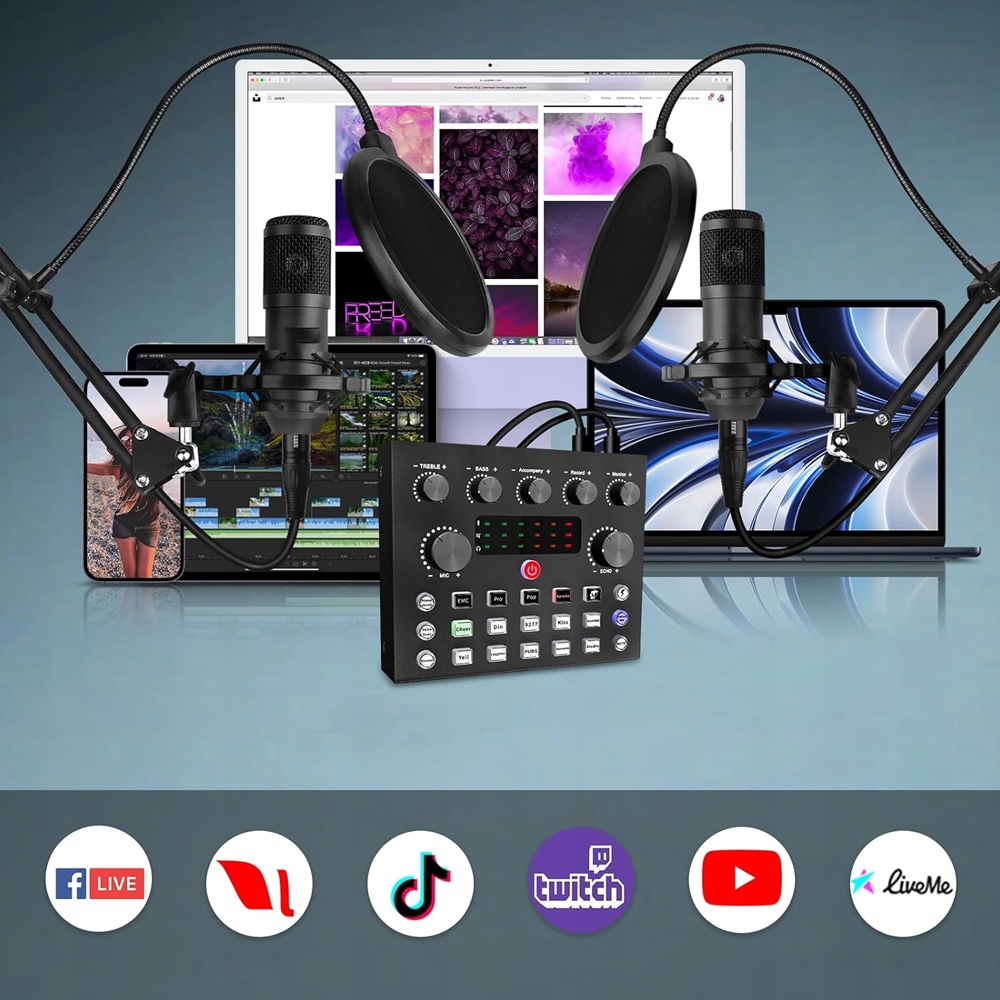 KARTA DŹWIĘKOWA MIKSER AUDIO NA ŻYWO BLUETOOTH Model KARTA DŹWIĘKOWA V8S MIKSER AUDIO BT