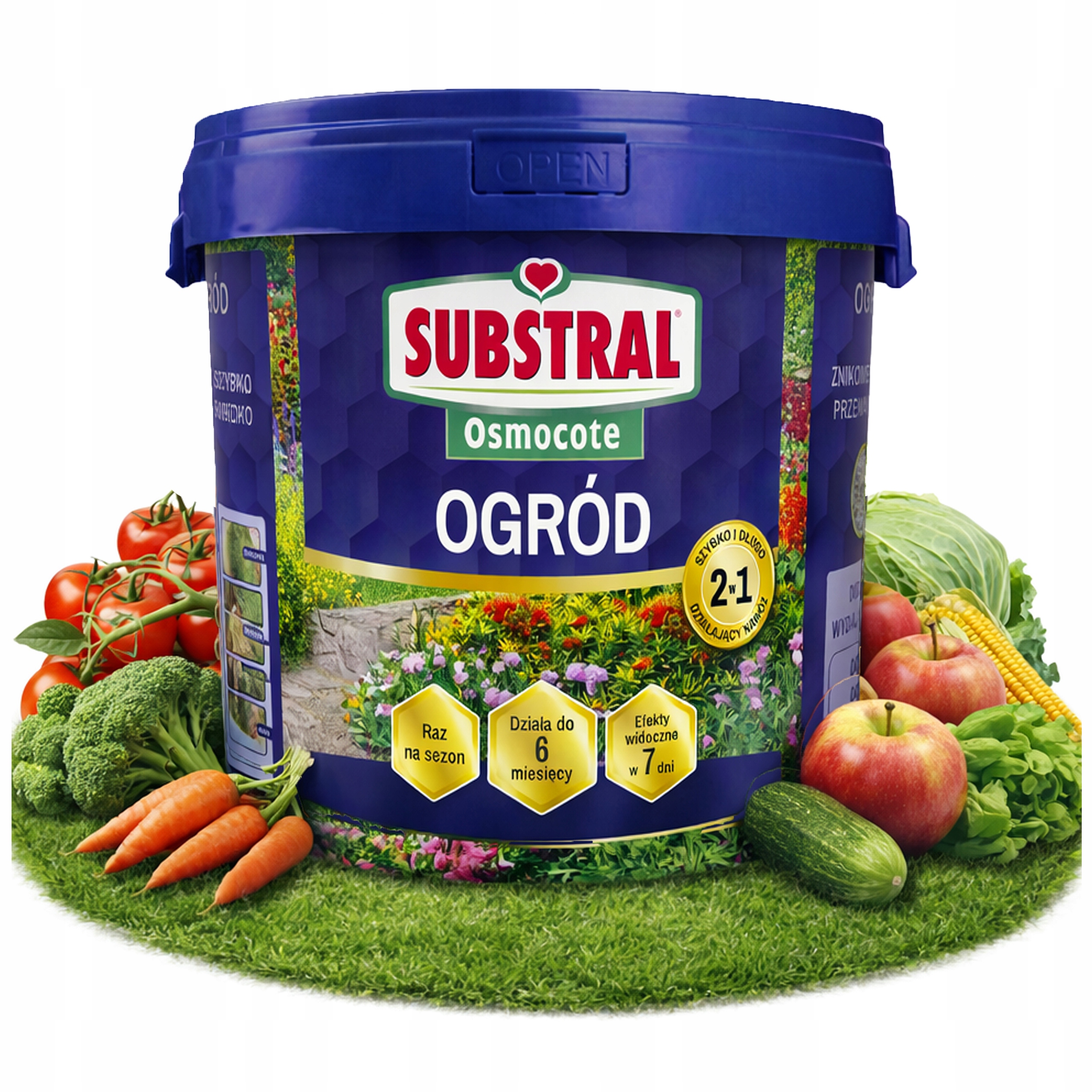 Substral Osmocote 2w1 uniwersalny nawóz do kwiatów warzyw owoców 14,5kg 6M