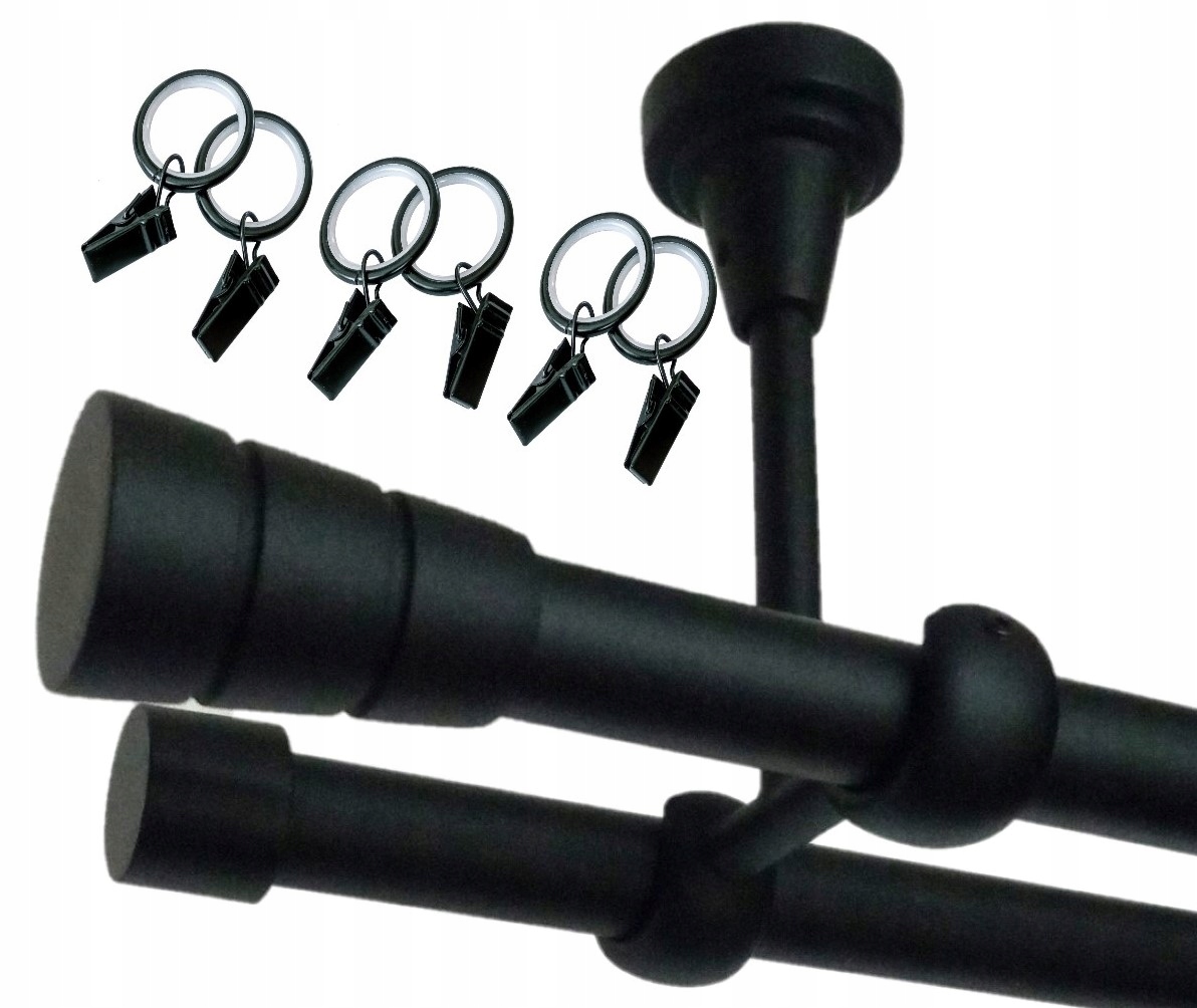 

Nowoczesny Karnisz Podwójny Sufitowy Fi19+19/240cm