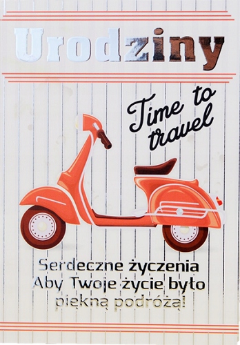 

Dla Motocyklisty Kartka urodzinowa vintage TS15