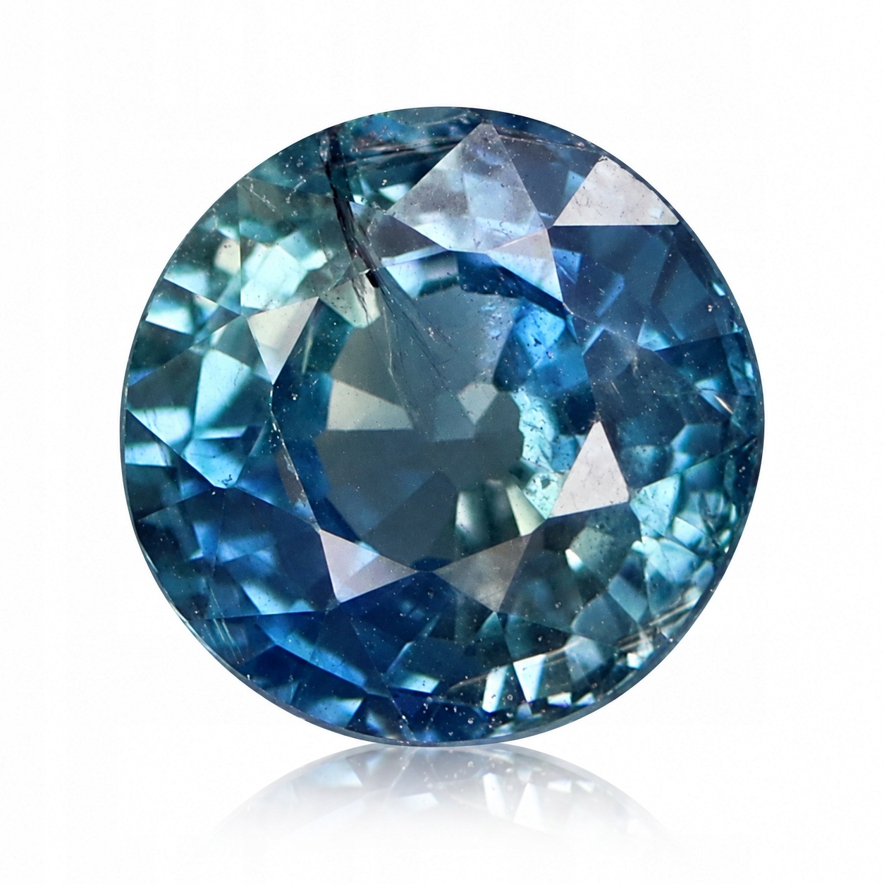 Přírodní safír 0.44 ct modrý Kulatý Austrálie SI2 certifikát Wbd