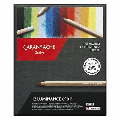 Pastelky kreslící Luminance 6901, Caran d'Ache, 12 barev