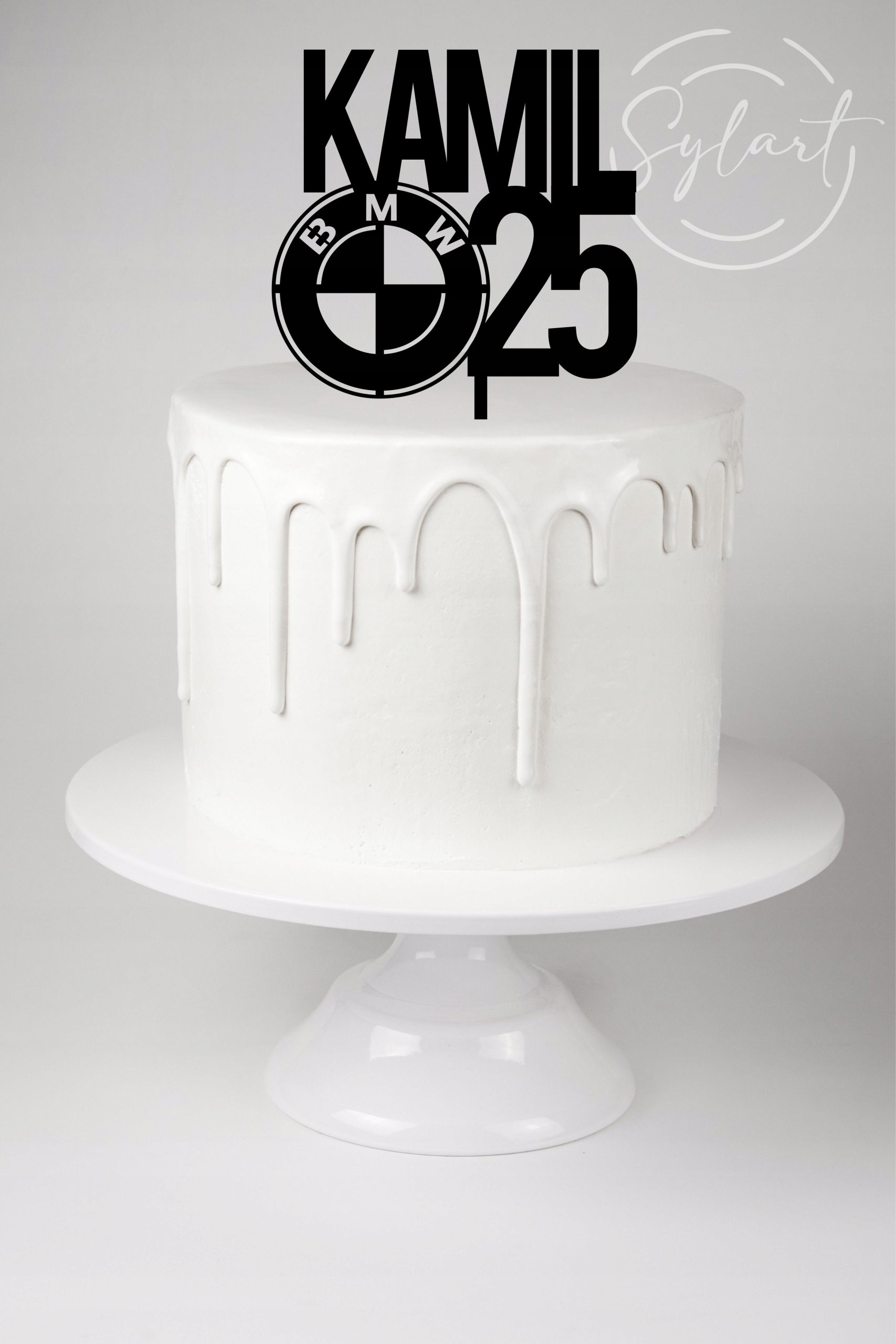 

Topper Na Tort Bmw Czarny Imie I Cyfra Urodzinowy