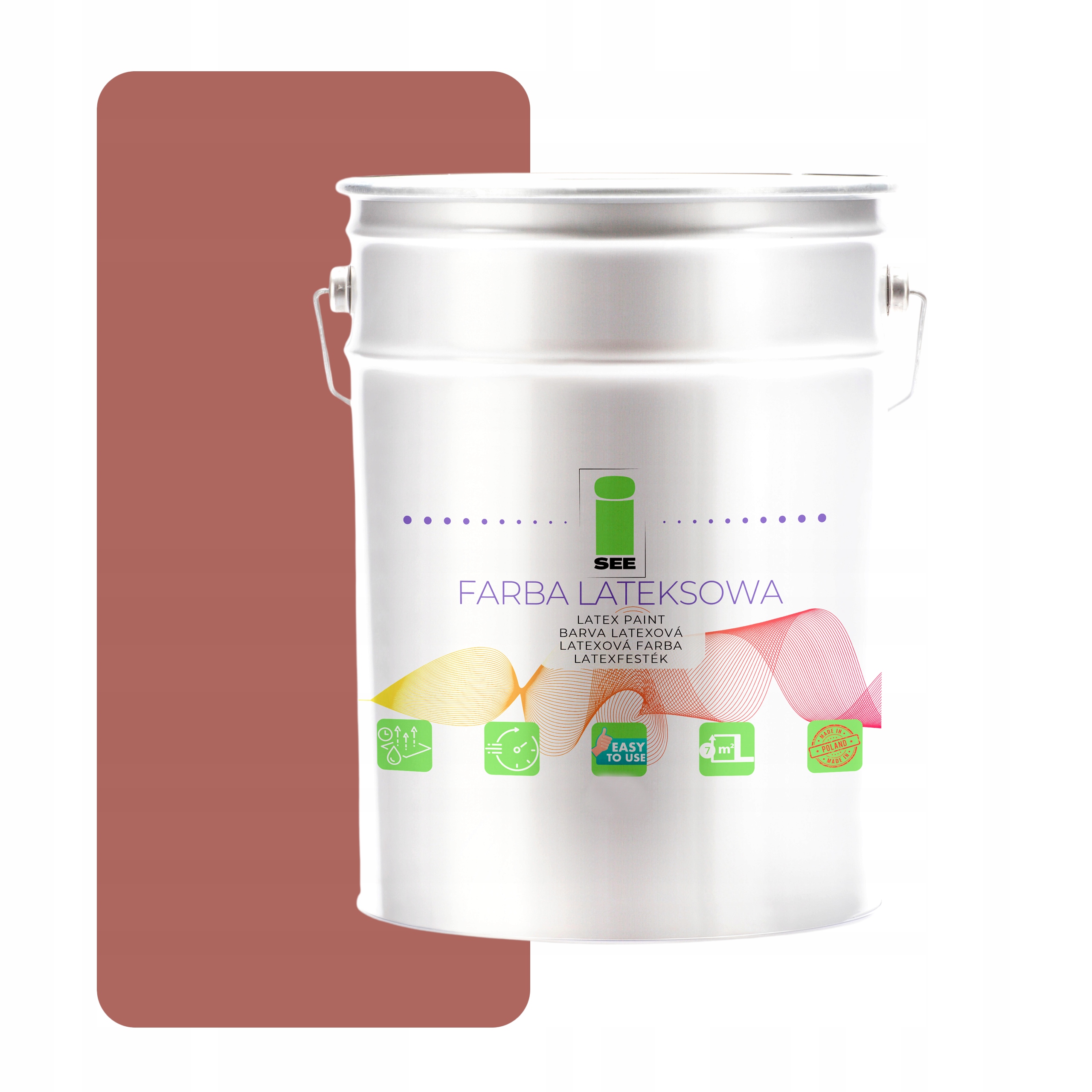 Latexová Farba Na Steny, Priedušná, Ružovo-bordová, 10 L, Hypoalergénna