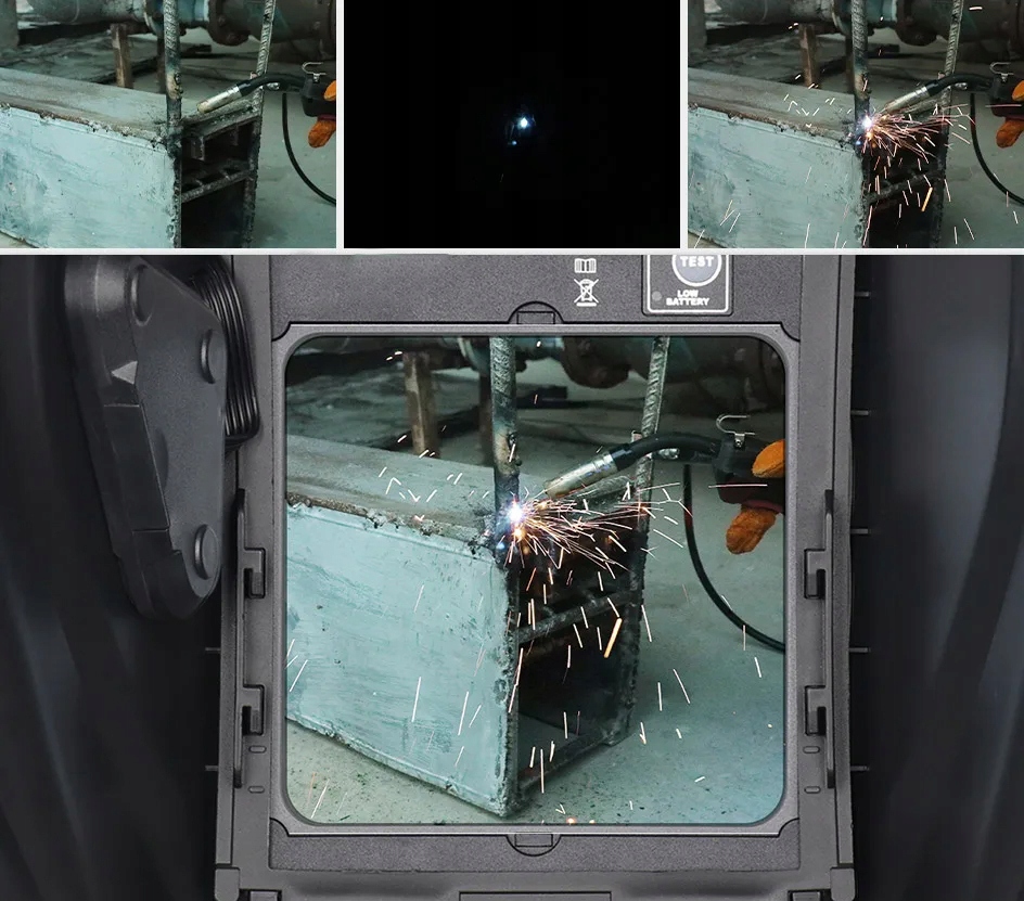 PRZYŁBICA SPAWALNICZA SAMOŚCIEMNIAJĄCA CZERWONA MASKA AUTOMATYCZNA MAGNUM Stan opakowania oryginalne