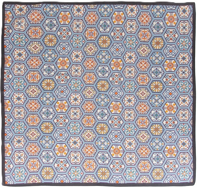 Dámský hedvábný šátek z morušového hedvábí, bavlna 65 x 65 cm Šátek