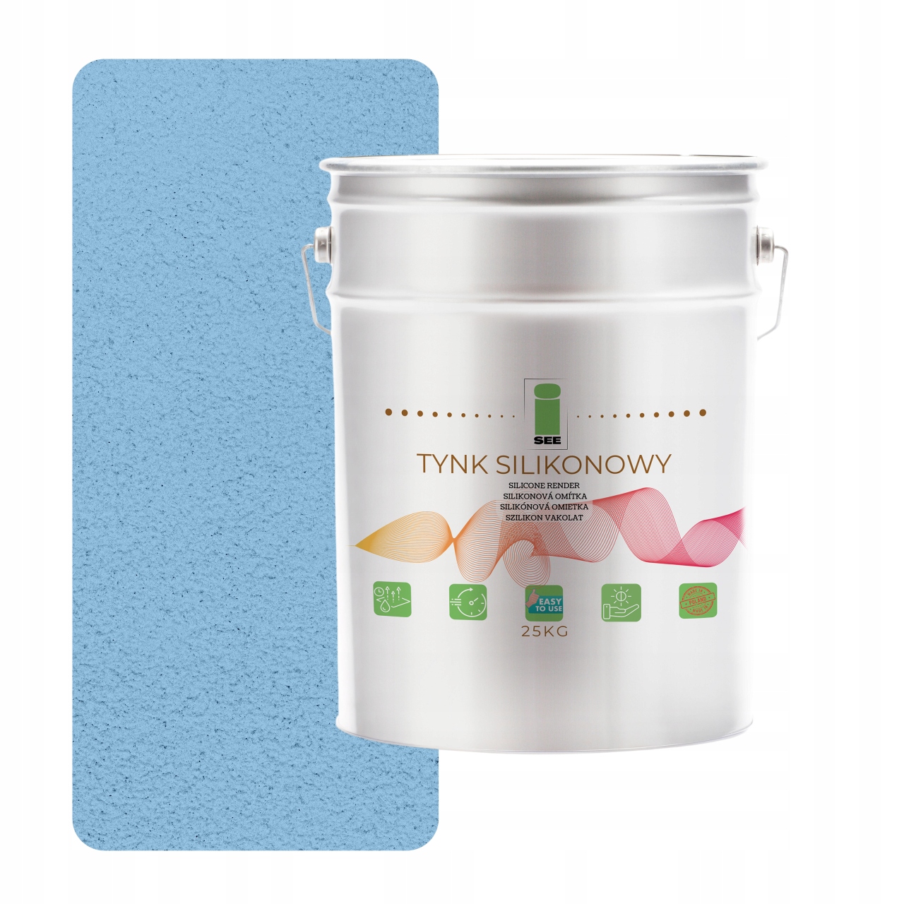 Silikónová Fasádna Omietka Vonkajšia Modrá 1.0 MM Prémiová 25 Kg