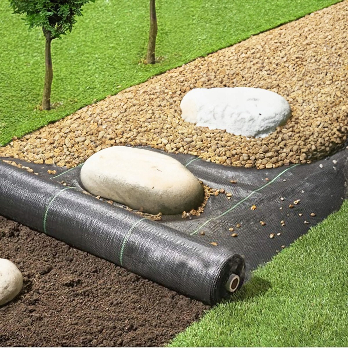 MATA ANTYCHWASTOWA AGROTKANINA AGROWŁÓKNINA MOCNA GRUBA CZARNA 0,8x100 m UV Producent Springos