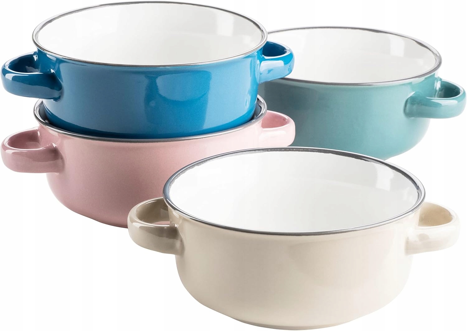 Keramické Misky Na Polievku Mäser E-mail 4 Ks Vintage Kamenina 400 ML