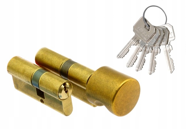 Sada vložek Wilka 1400 30/40 1405 30 g/40 s knoflíkem, mosaz, 5 klíčů