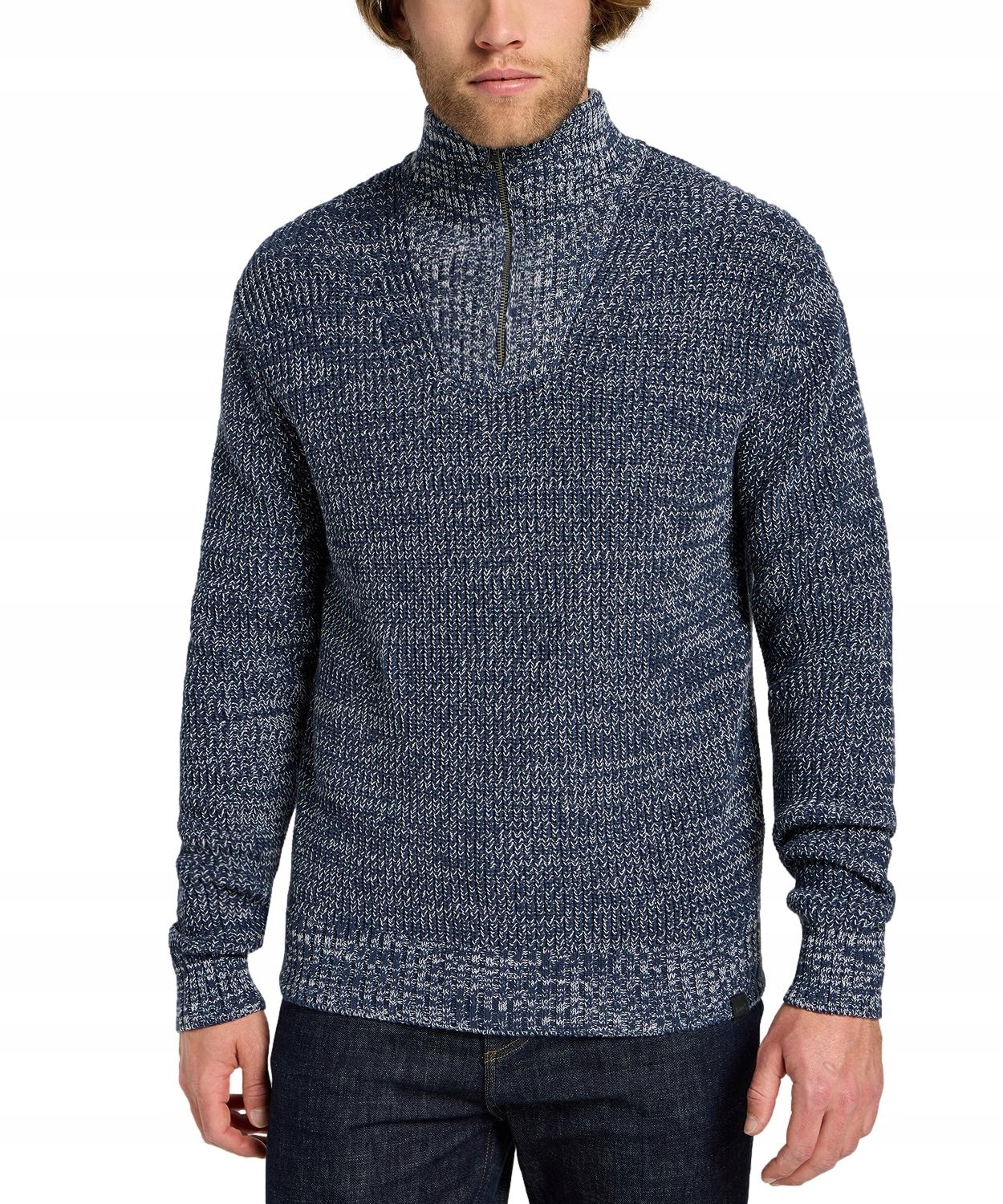 Silný svetr Lee Half Zip Knit 112355674 Mood Indigo M modrý