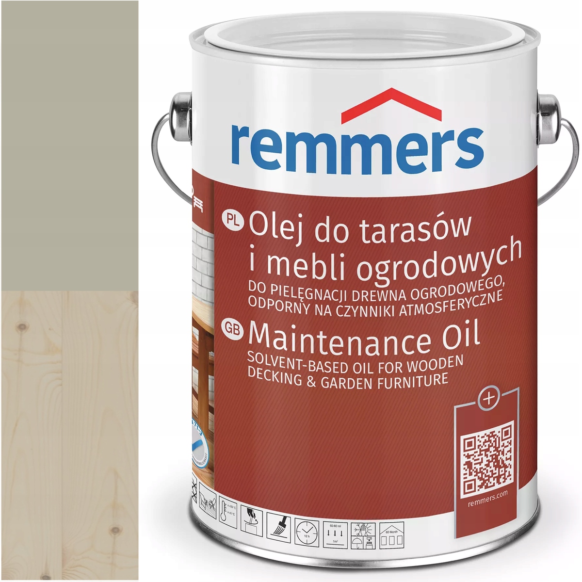 Remmers Pflege-ol olej na terasové desky Ral 7032 Béžový Šedý 2,5L