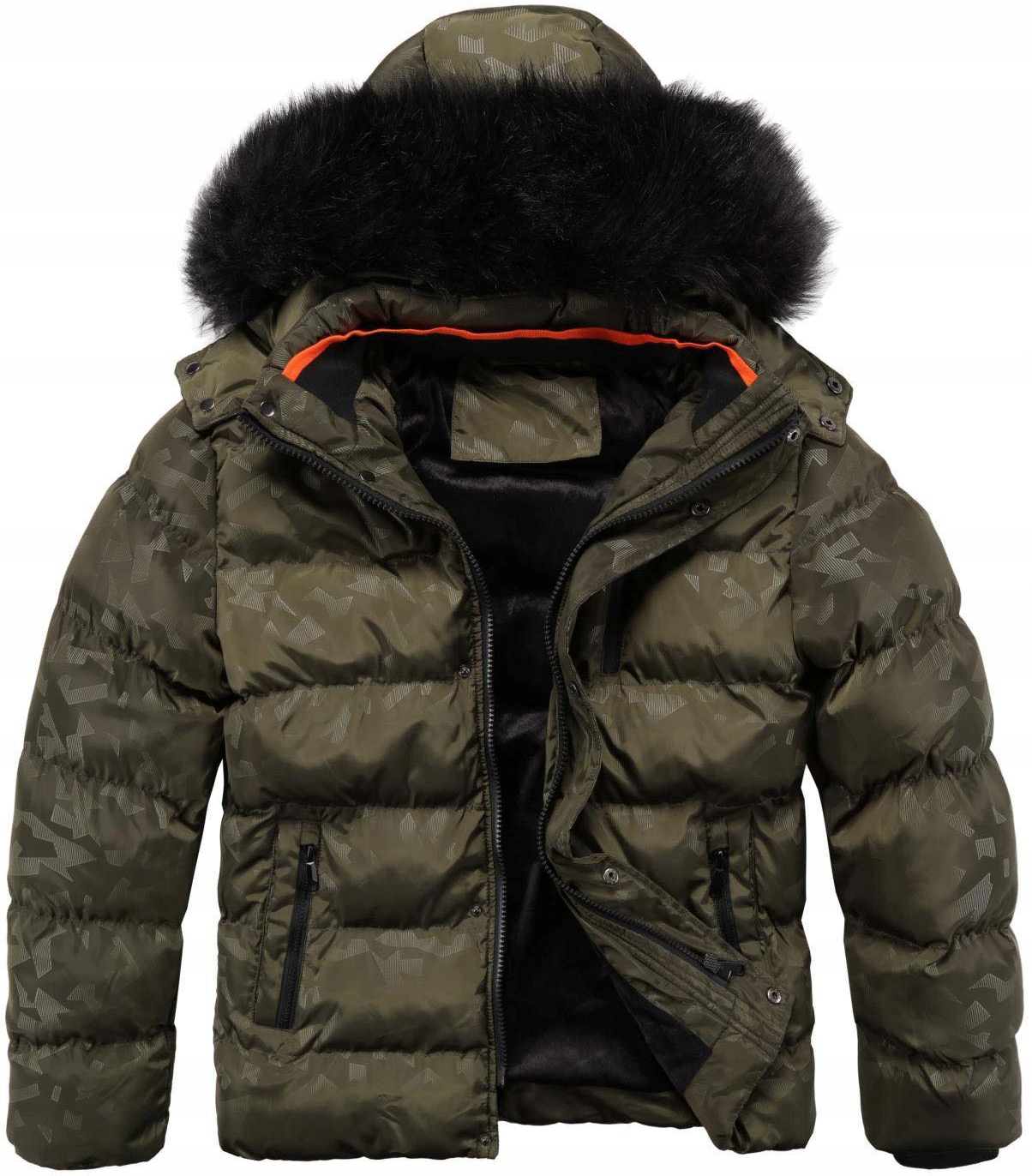 KURTKA ZIMOWA MĘSKA PUCHOWA PIKOWANA GRUBA CIEPŁA