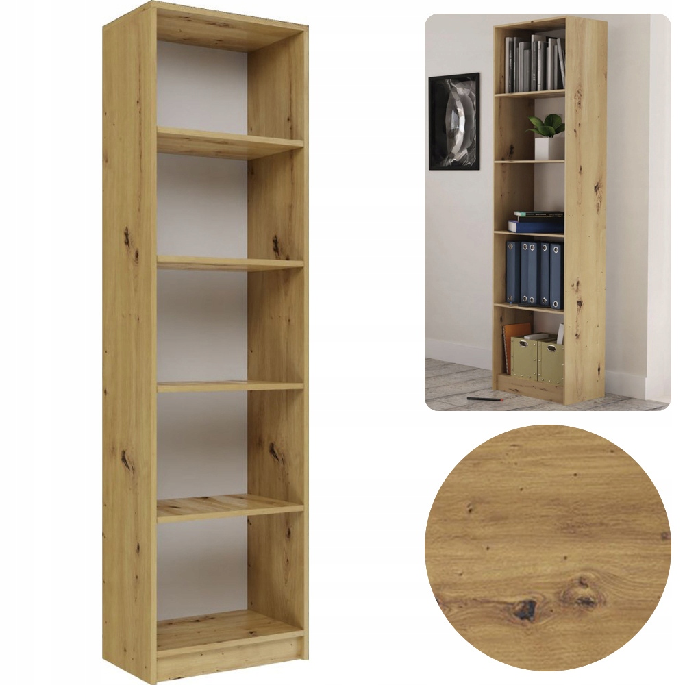 

Regał Biurowy 50 CM Półka Na Książki Artisan